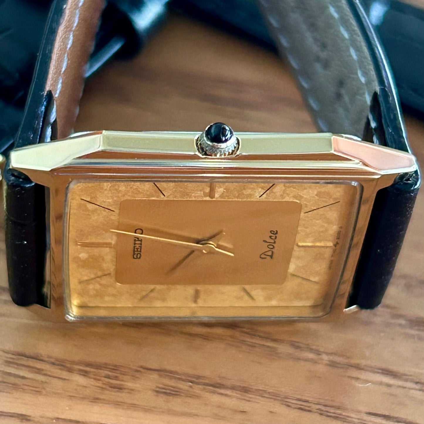 Vintage Seiko Dolce 7740-5000 Quartz Gold Flake January 1987 UK VINTAGE WATCH LTD
