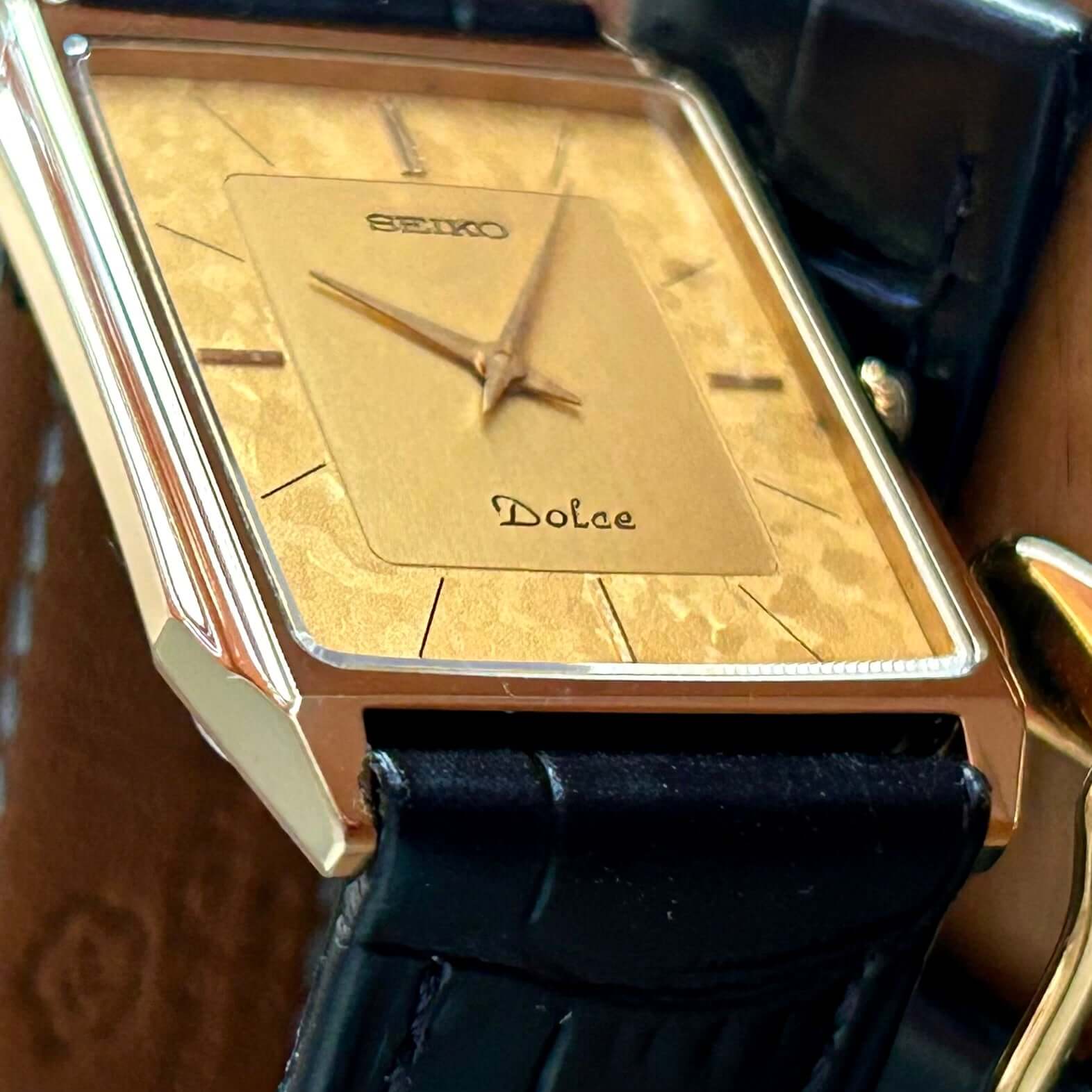 Vintage Seiko Dolce 7740-5000 Quartz Gold Flake January 1987 – UK