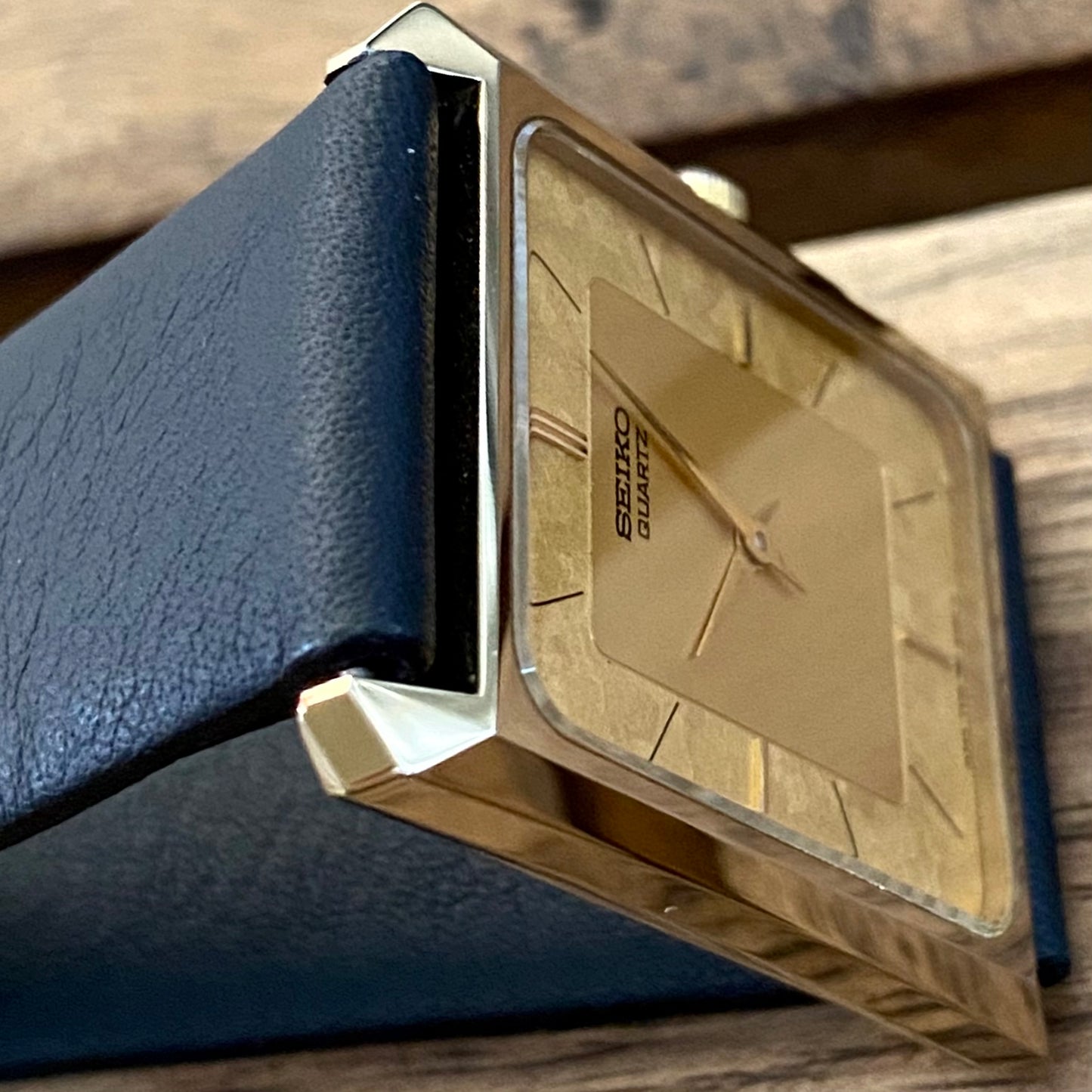 COMING SOON! Rare Vintage May 1984 Seiko Quartz Tank 7430-5230 Gold Flake Dial with GHA Case PRE-ORDER NOW!