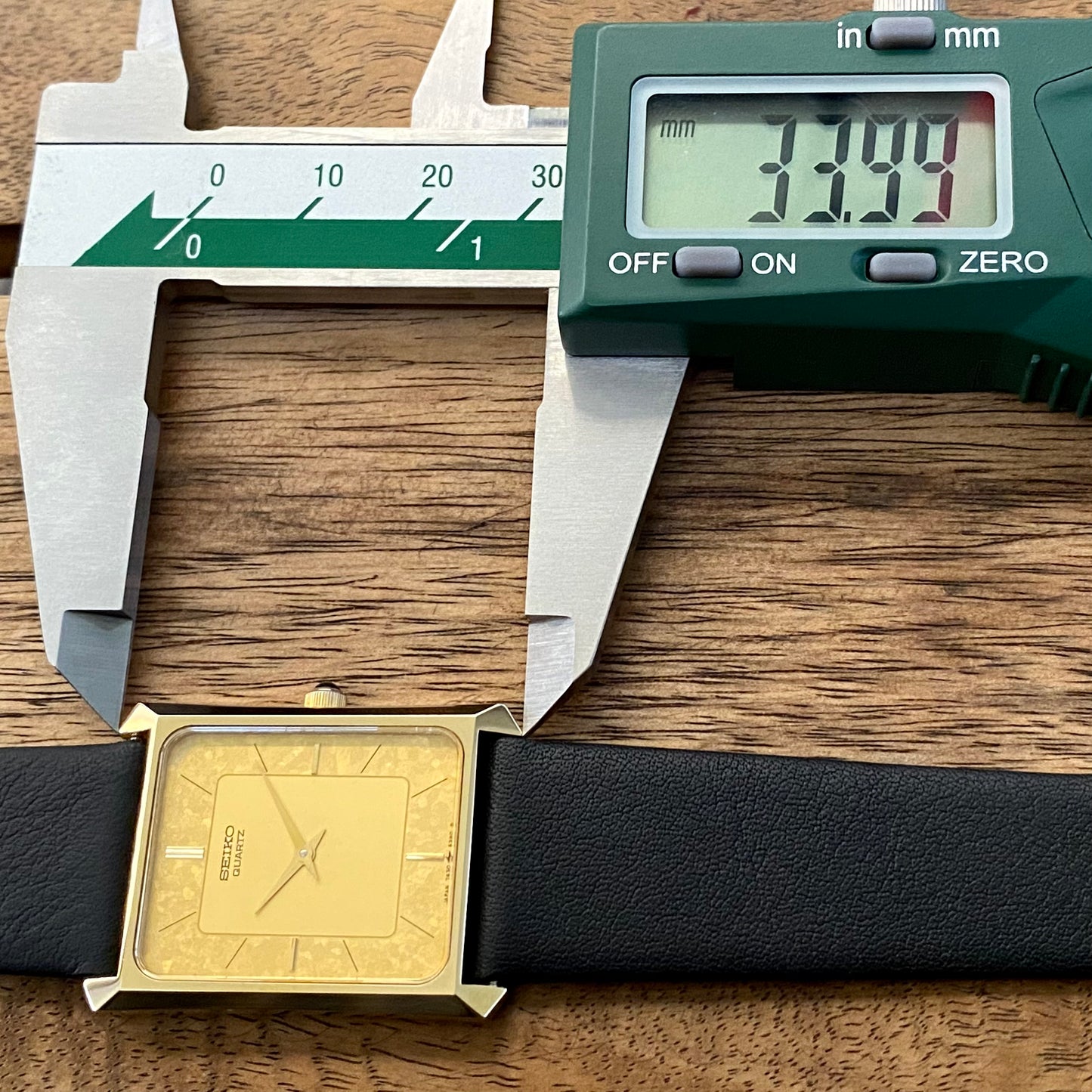 COMING SOON! Rare Vintage May 1984 Seiko Quartz Tank 7430-5230 Gold Flake Dial with GHA Case PRE-ORDER NOW!