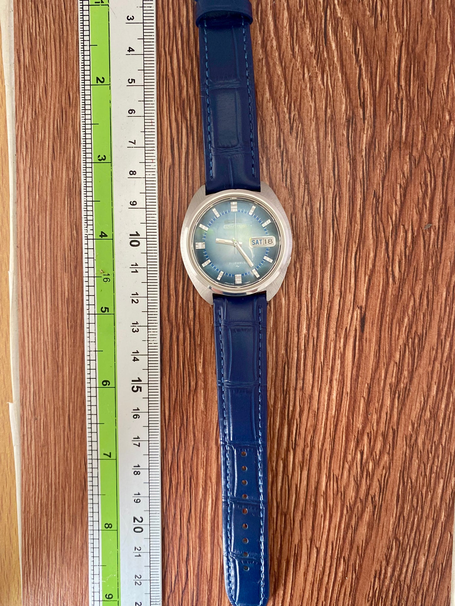 Vintage Seiko 5 Actus 7019-7210 Blue SERVICED Auto January 1974