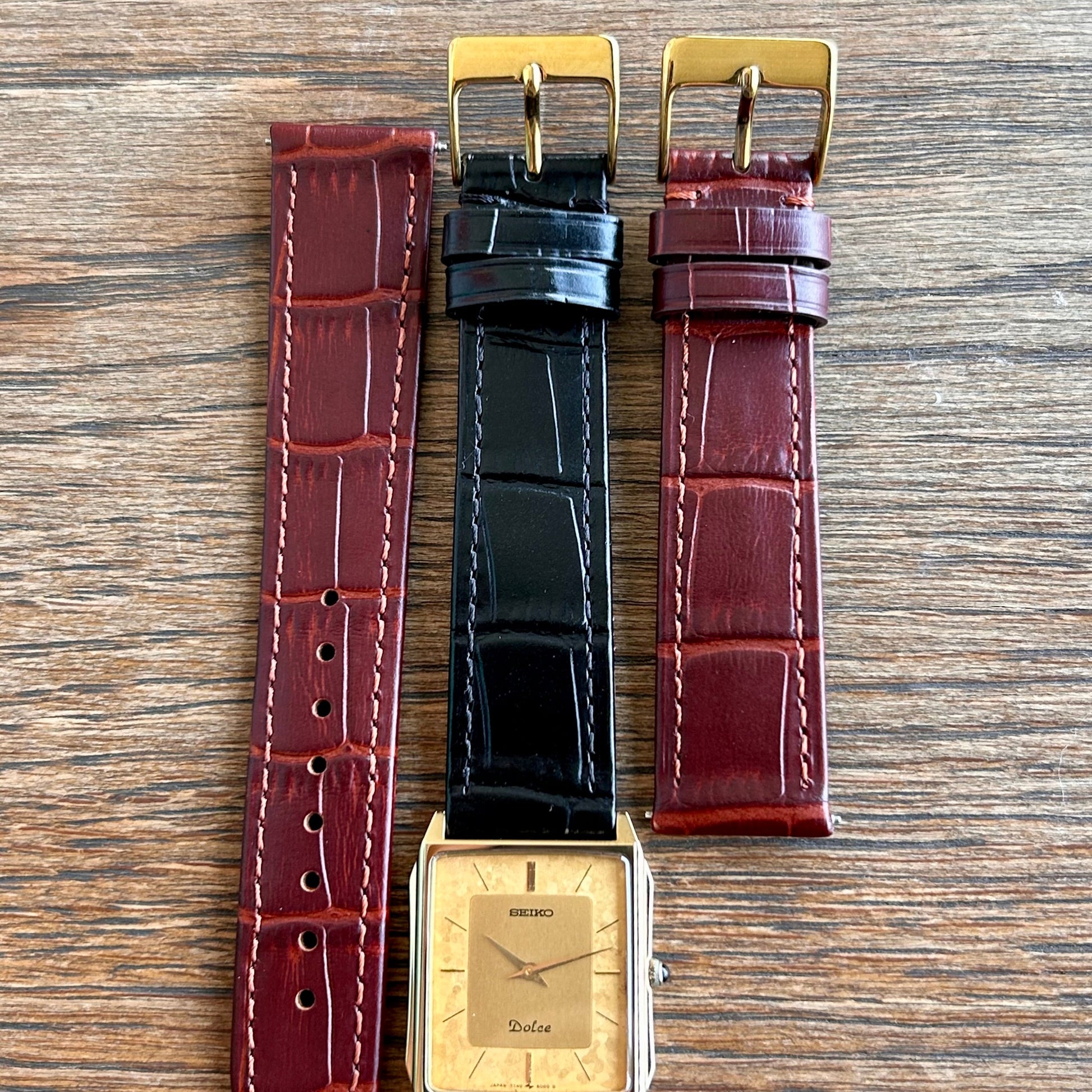 Vintage Seiko Dolce 7740-5000 Quartz Gold Flake January 1987 UK VINTAGE WATCH LTD