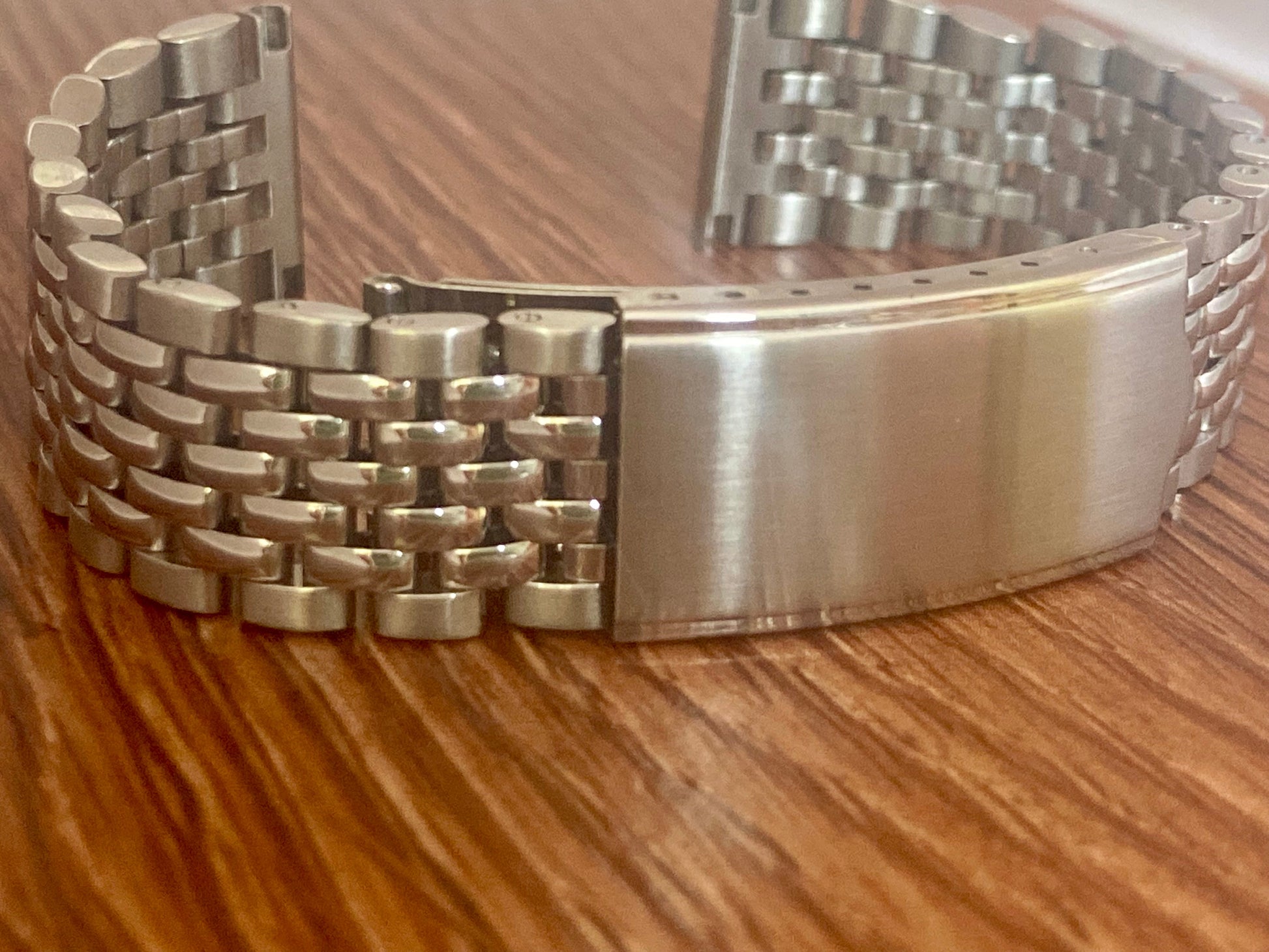 20mm Beads of Rice Watch Bracelet with Straight Ends UK VINTAGE WATCH LTD