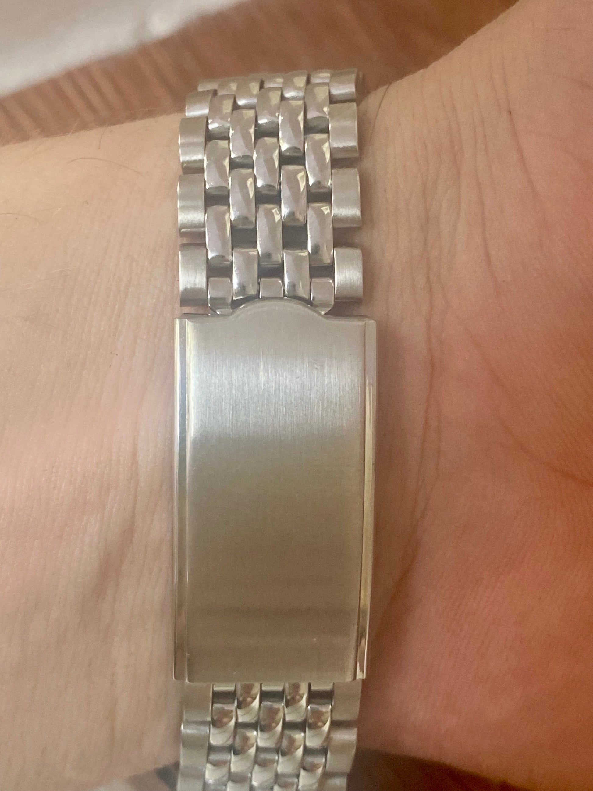 20mm Beads of Rice Watch Bracelet with Straight Ends UK VINTAGE WATCH LTD