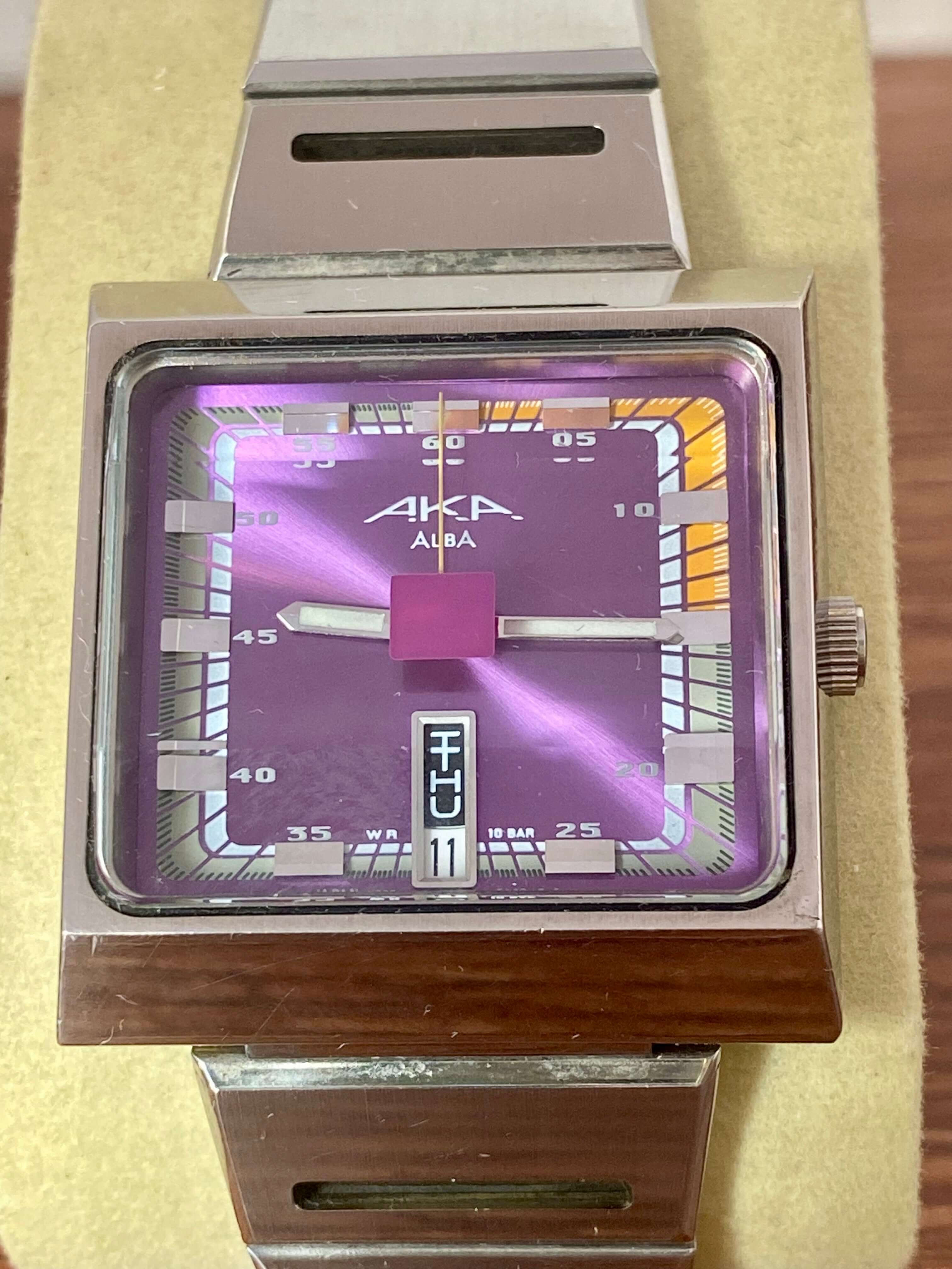 Vintage Seiko ALBA AKA V733-5A40 Quartz Purple December 1996 – UK
