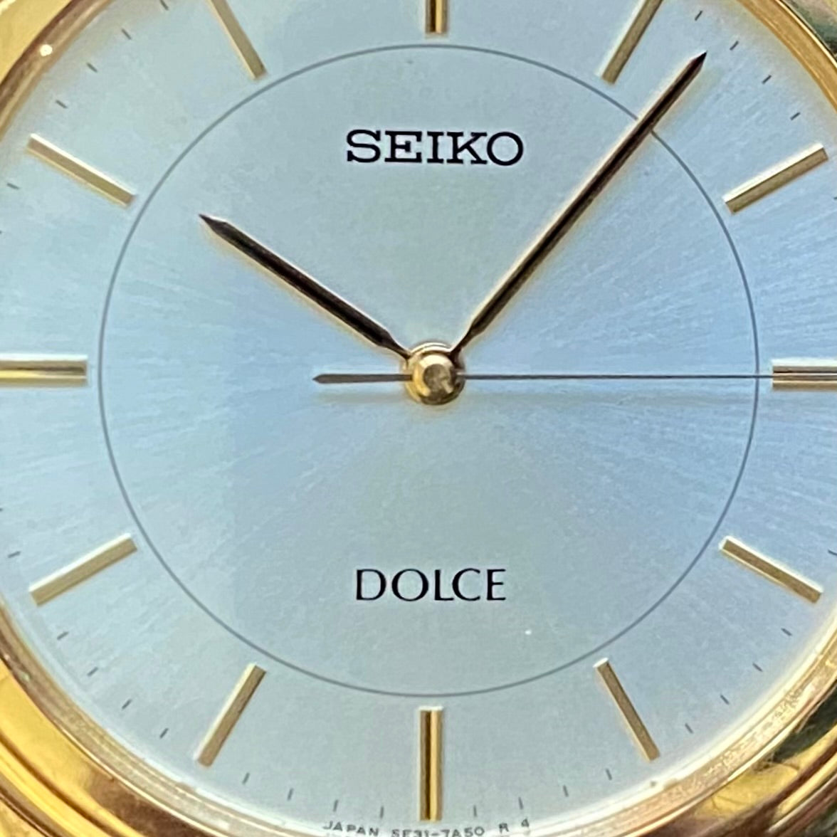 Vintage February 2000 Seiko Quartz Dolce 5E31-7A40 SGP 30 - Double Circle