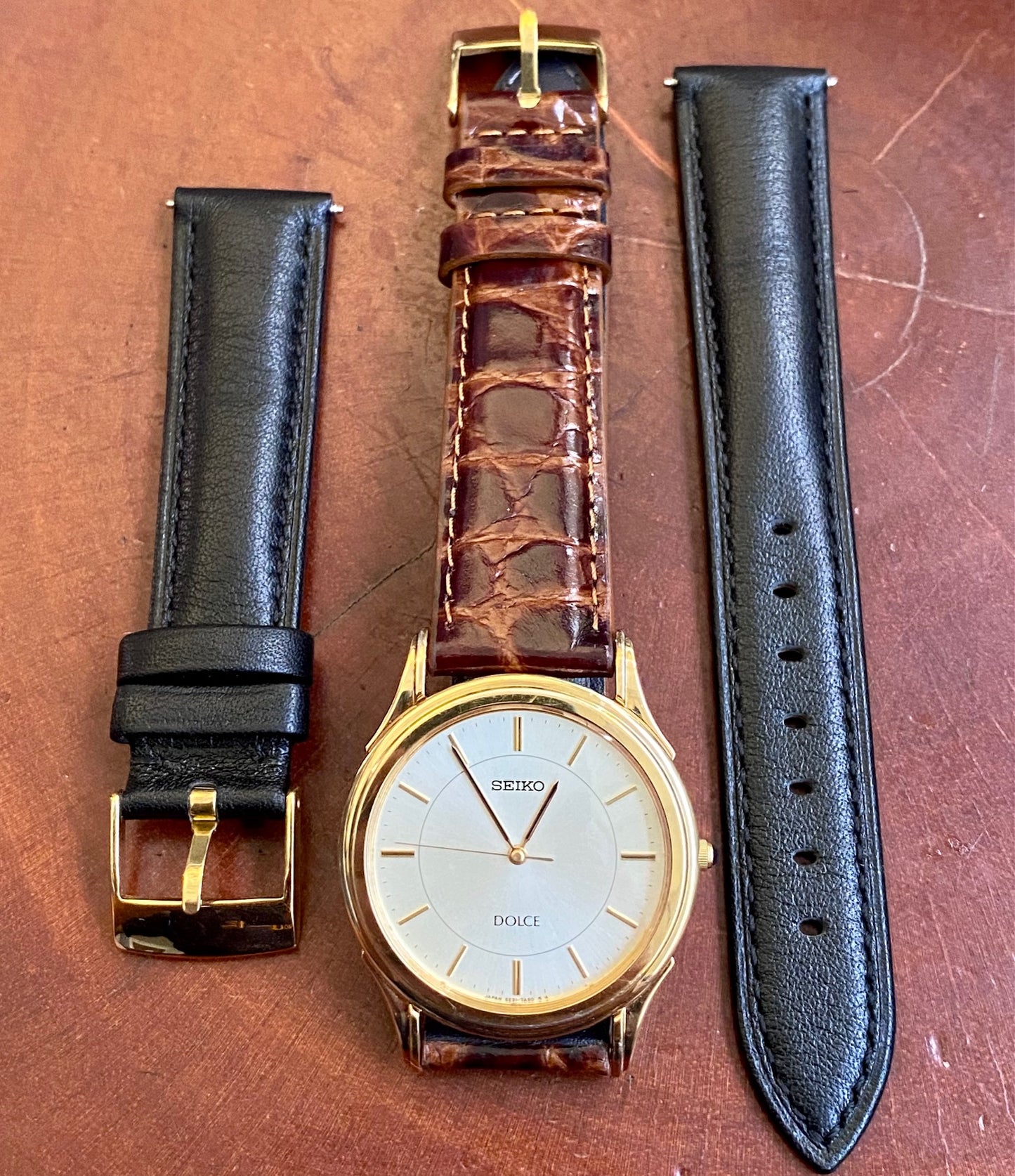 Vintage February 2000 Seiko Quartz Dolce 5E31-7A40 SGP 30 - Double Circle