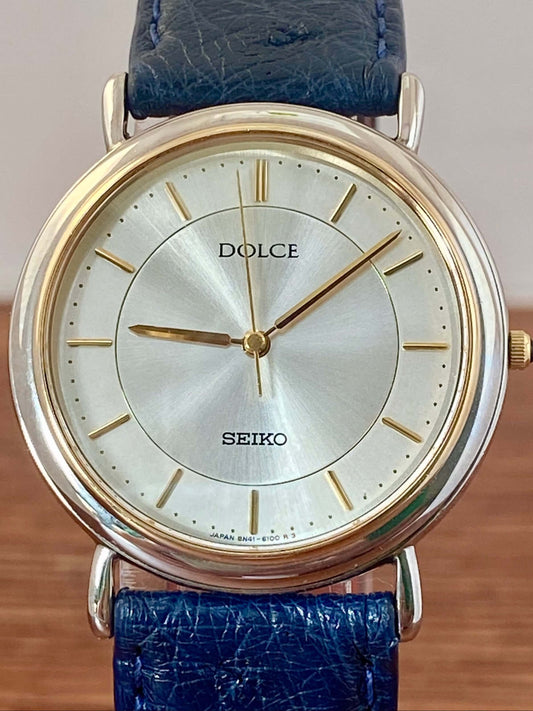Vintage Seiko Dolce Quartz 8N41-6070 Double Circle, August 1991 UK VINTAGE WATCH LTD