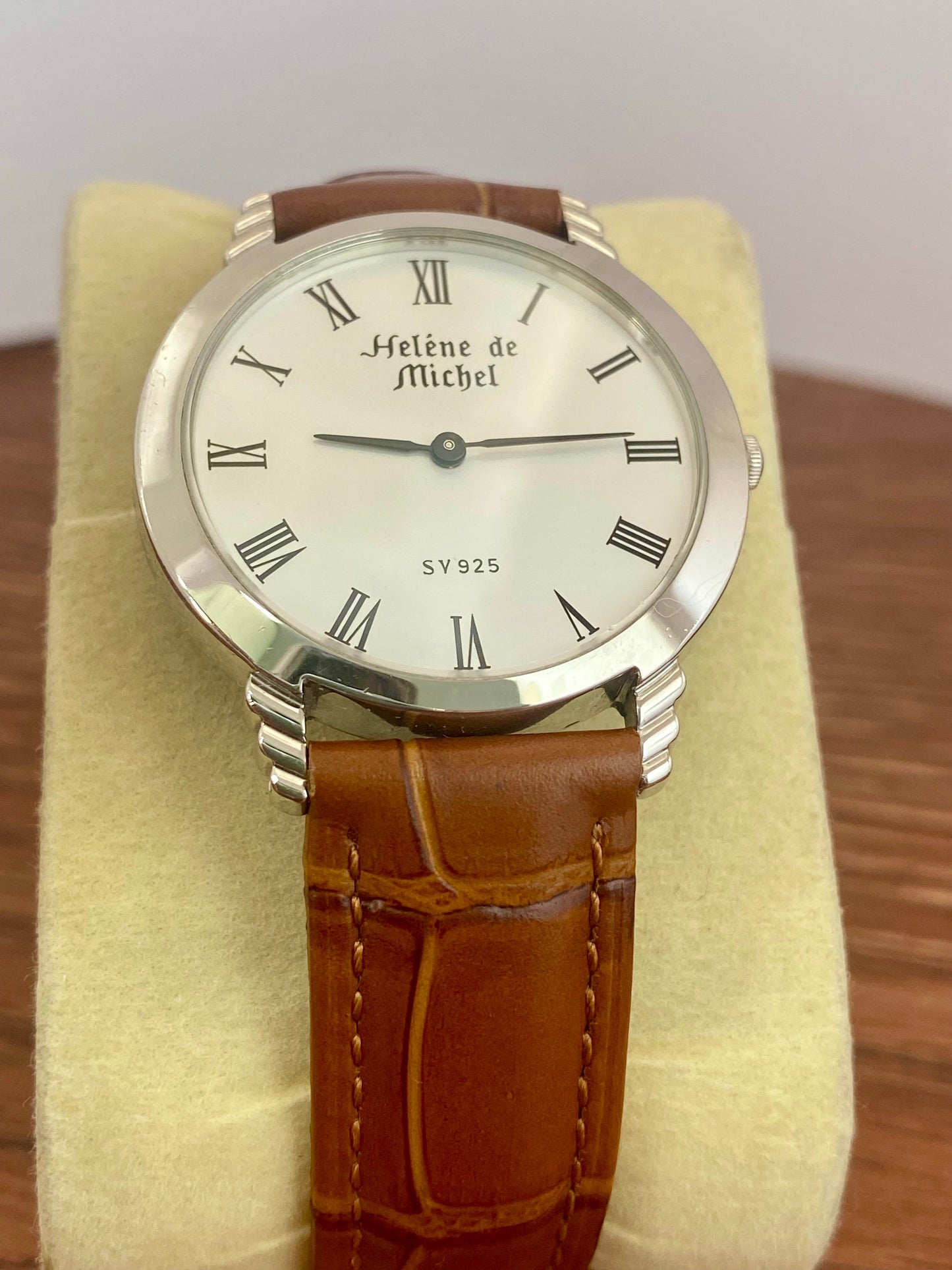 Helene de Michel SV 925 Sterling Silver 1980s Quartz - Roman Numerals UK VINTAGE WATCH LTD