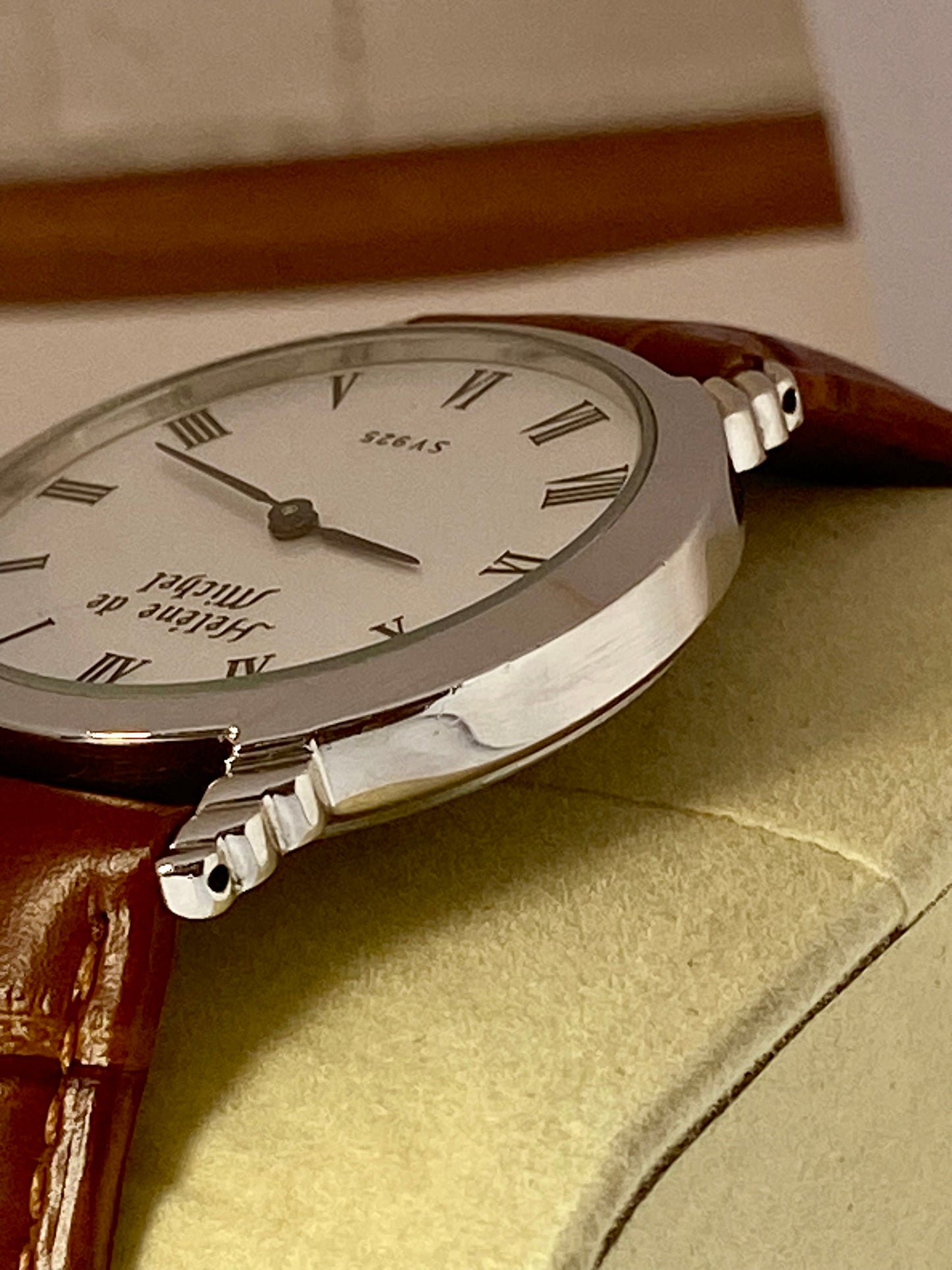 Helene de Michel SV 925 Sterling Silver 1980s Quartz - Roman Numerals UK VINTAGE WATCH LTD