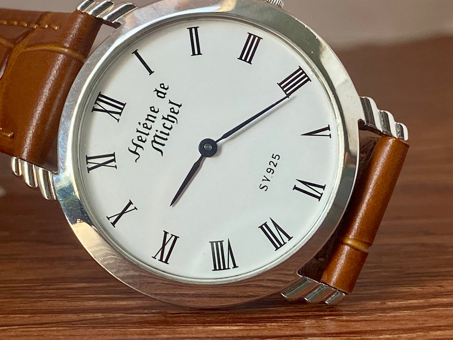 Helene de Michel SV 925 Sterling Silver 1980s Quartz - Roman Numerals UK VINTAGE WATCH LTD