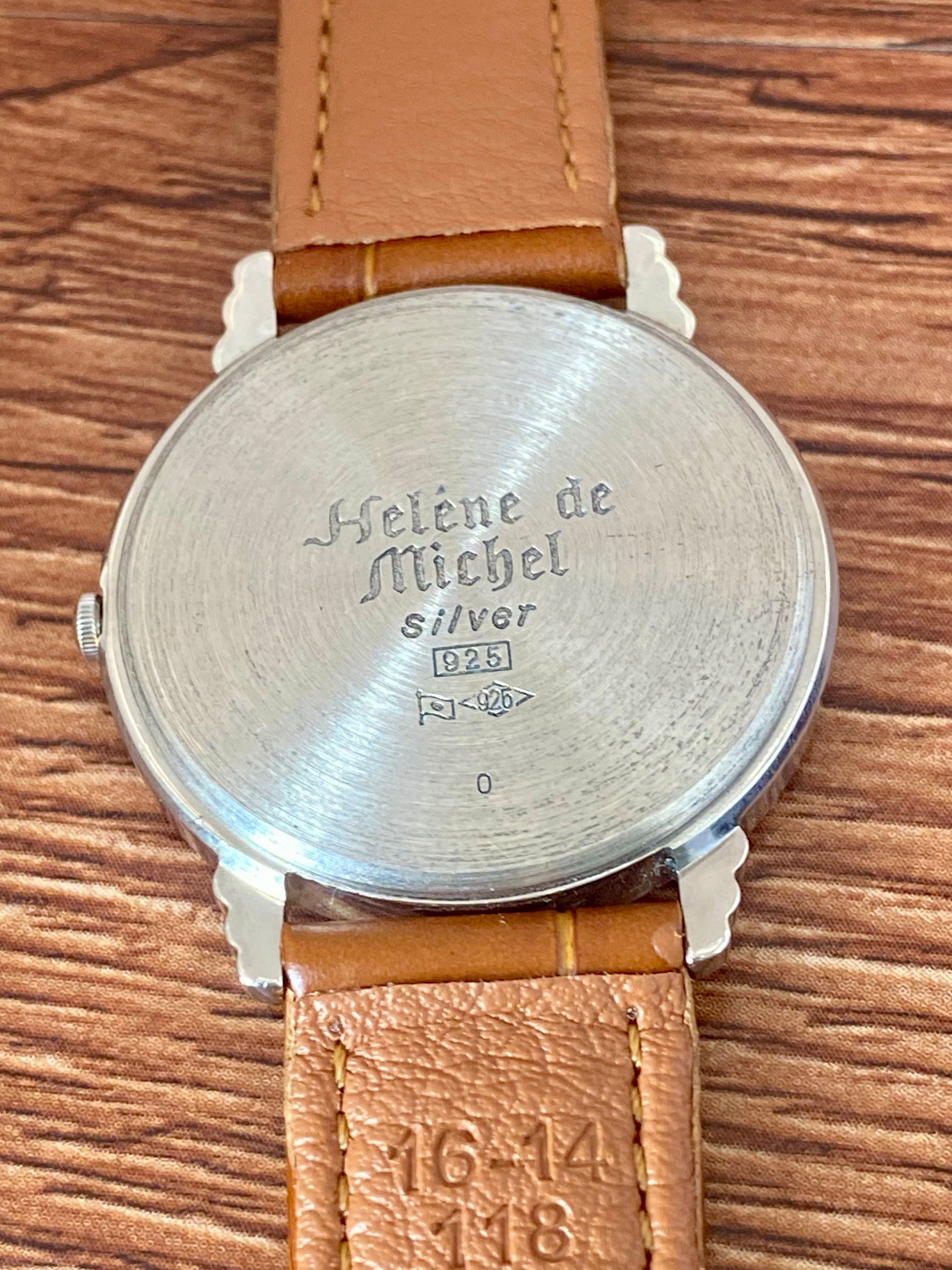 Helene de Michel SV 925 Sterling Silver 1980s Quartz - Roman Numerals UK VINTAGE WATCH LTD