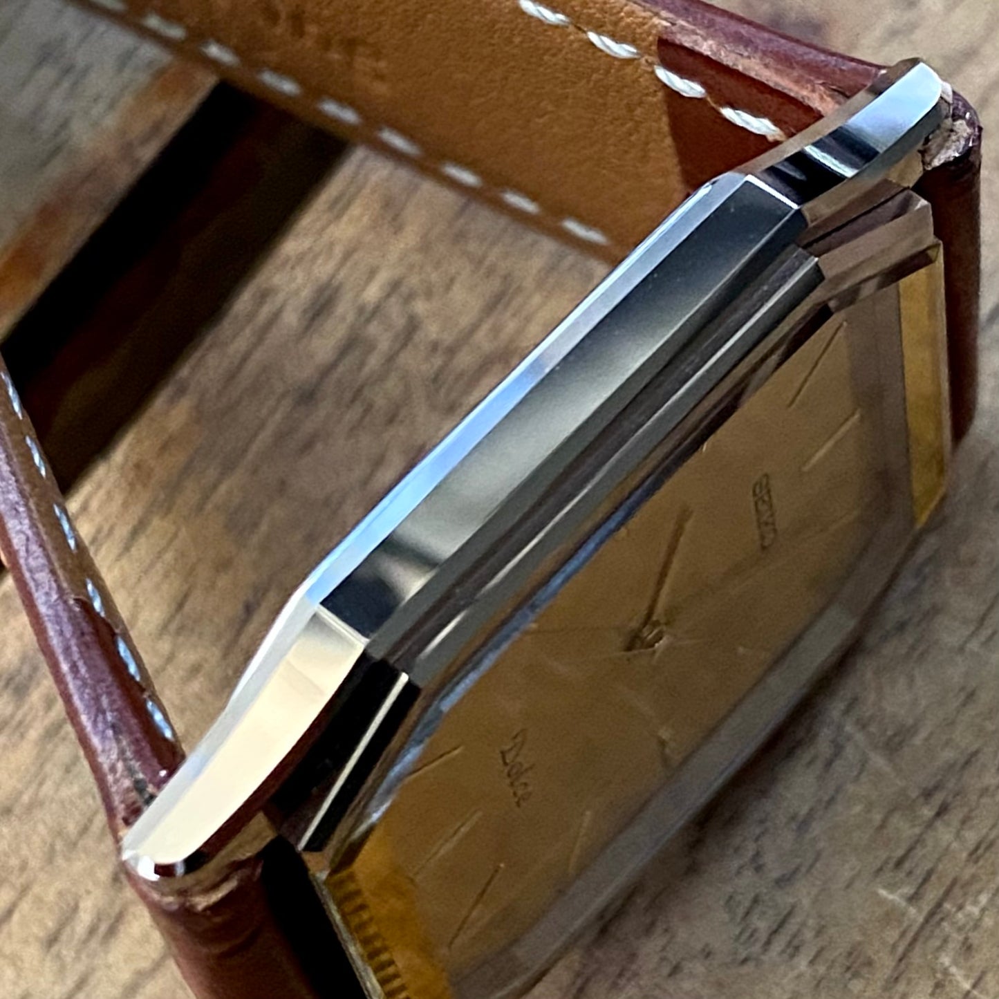 Vintage August 1985 Seiko Dolce Tank 9531-5090 Tungsten Carbide - Minty