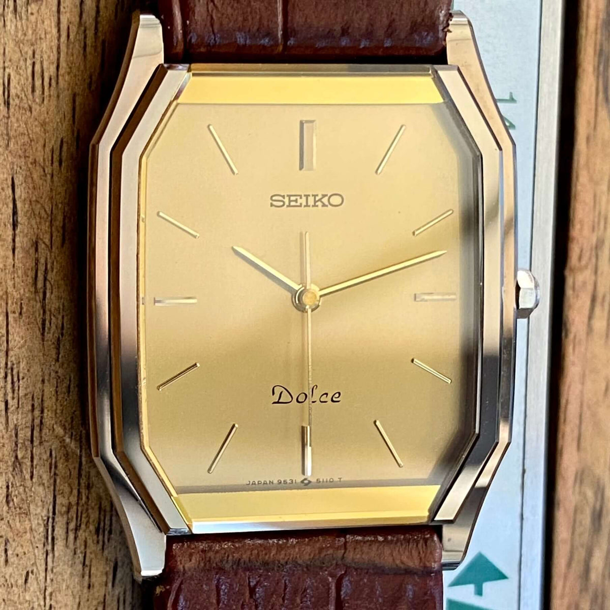 Vintage Seiko Dolce Tank 9531-5090 Tungsten August 1985 – UK 