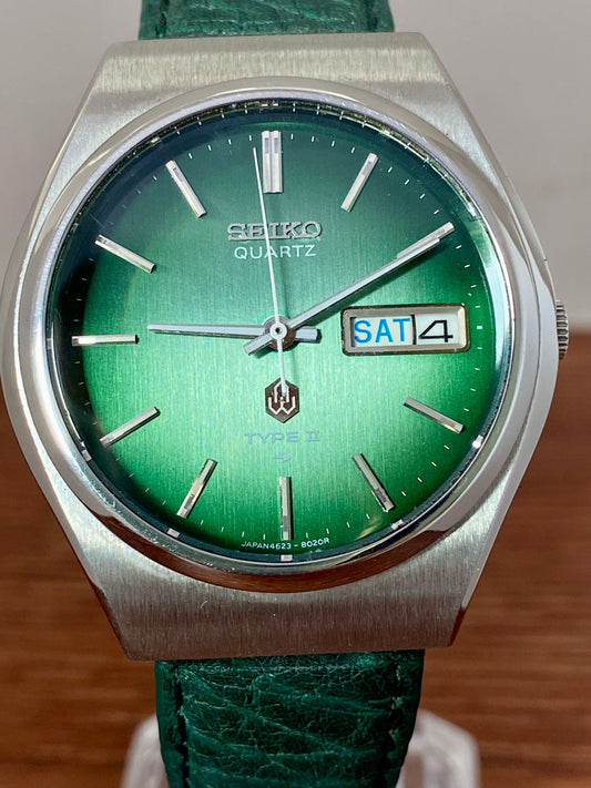 Vintage Seiko Quartz 4623-8010 Type II Chocolate Dial February 1976 (Copy) UK VINTAGE WATCH LTD