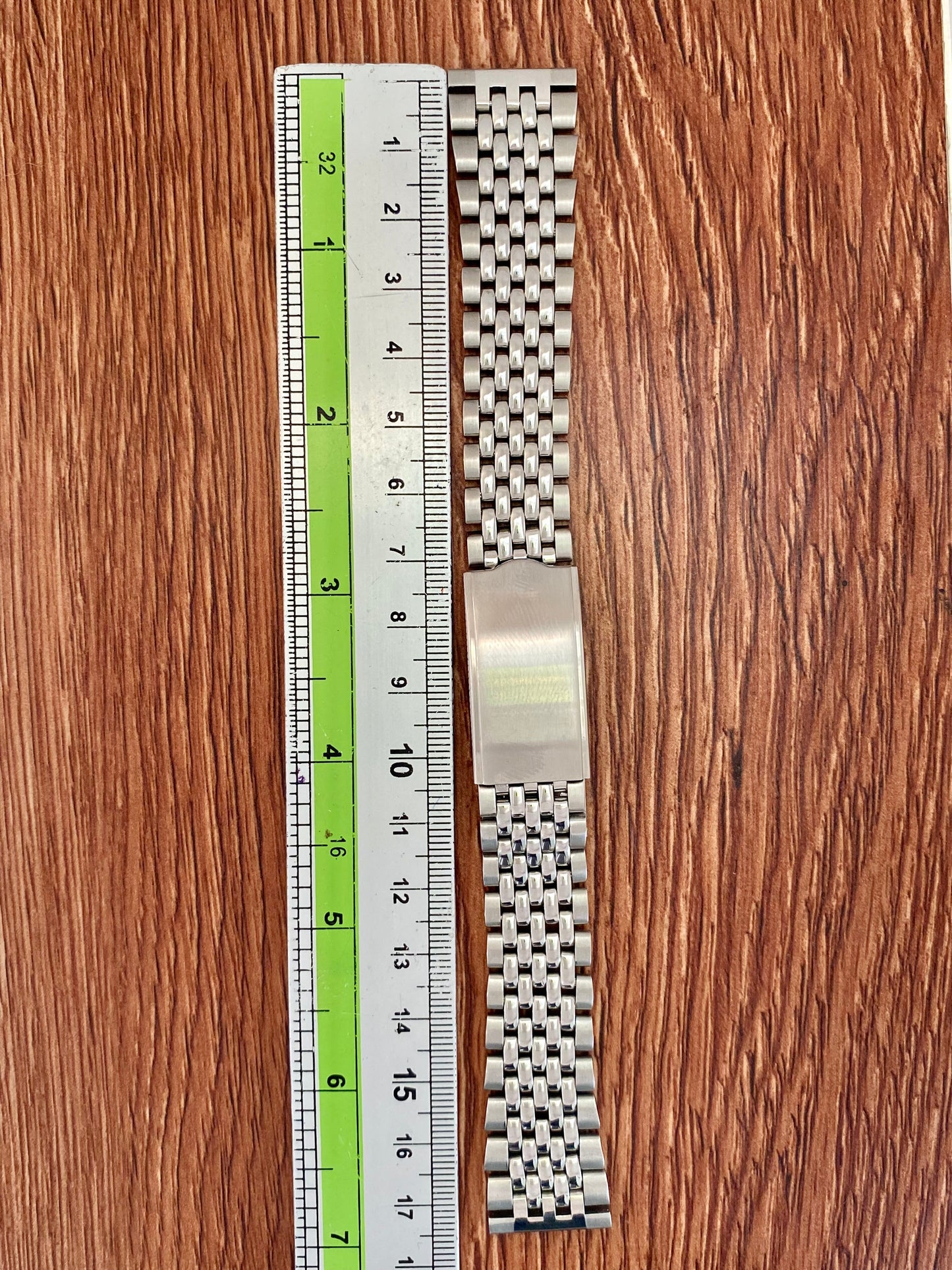 18mm Beads of Rice Watch Bracelet with Straight Ends UK VINTAGE WATCH LTD