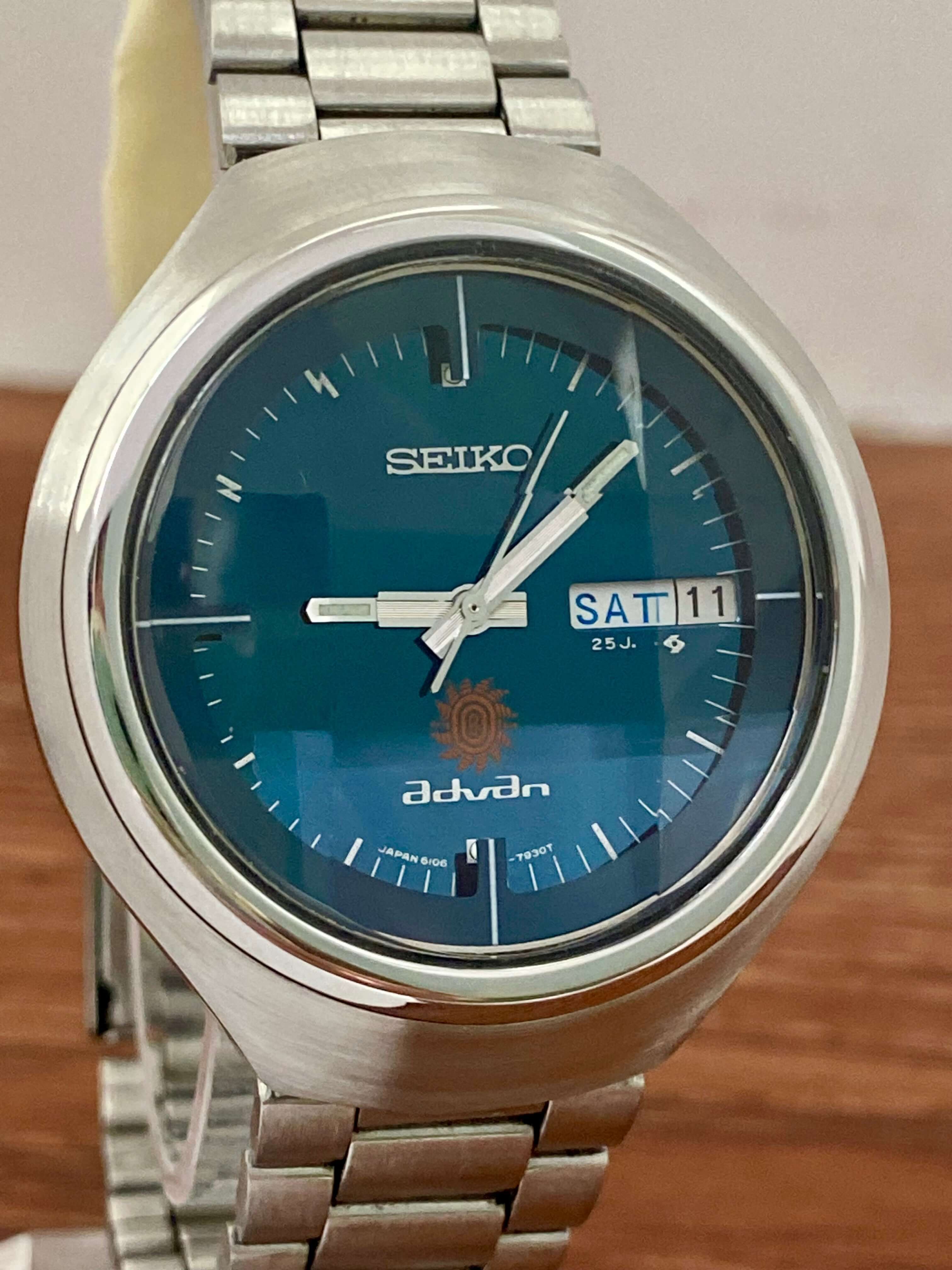 Seiko Advan 6106-7680 Rare Blue Dial Serviced Auto July 1973 – UK
