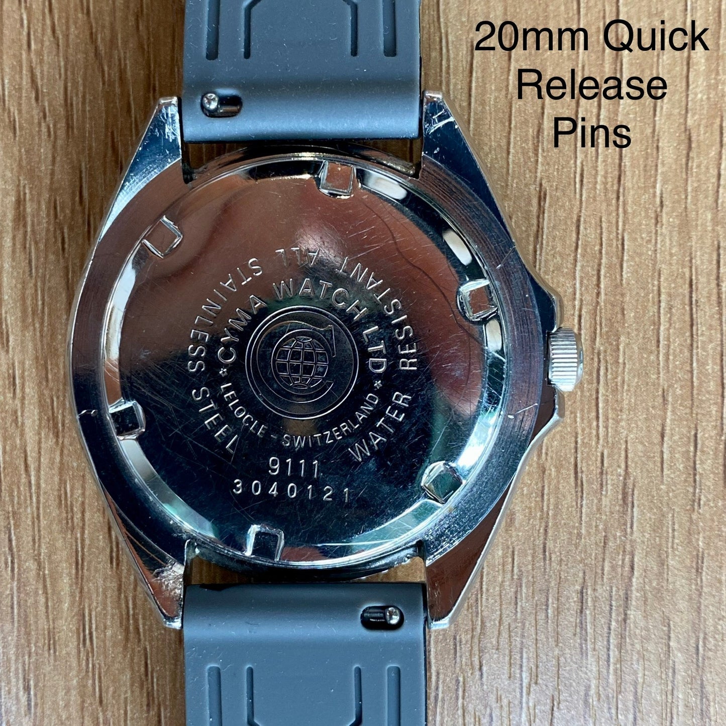 Vintage Cyma Quartz Dive Watch 43mm “Baby Submariner” Ref. 9111 ETA 955.422 UK VINTAGE WATCH LTD