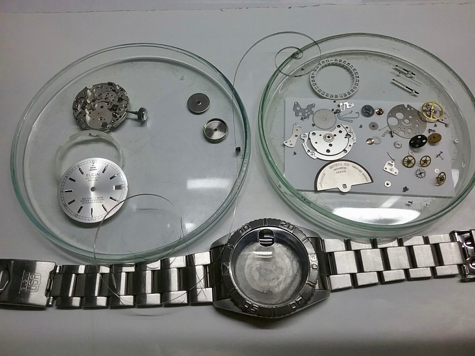 Vintage Elgin Deluxe FK-1135-F International SERVICED Auto, Diving Watch, 1990s UK VINTAGE WATCH LTD