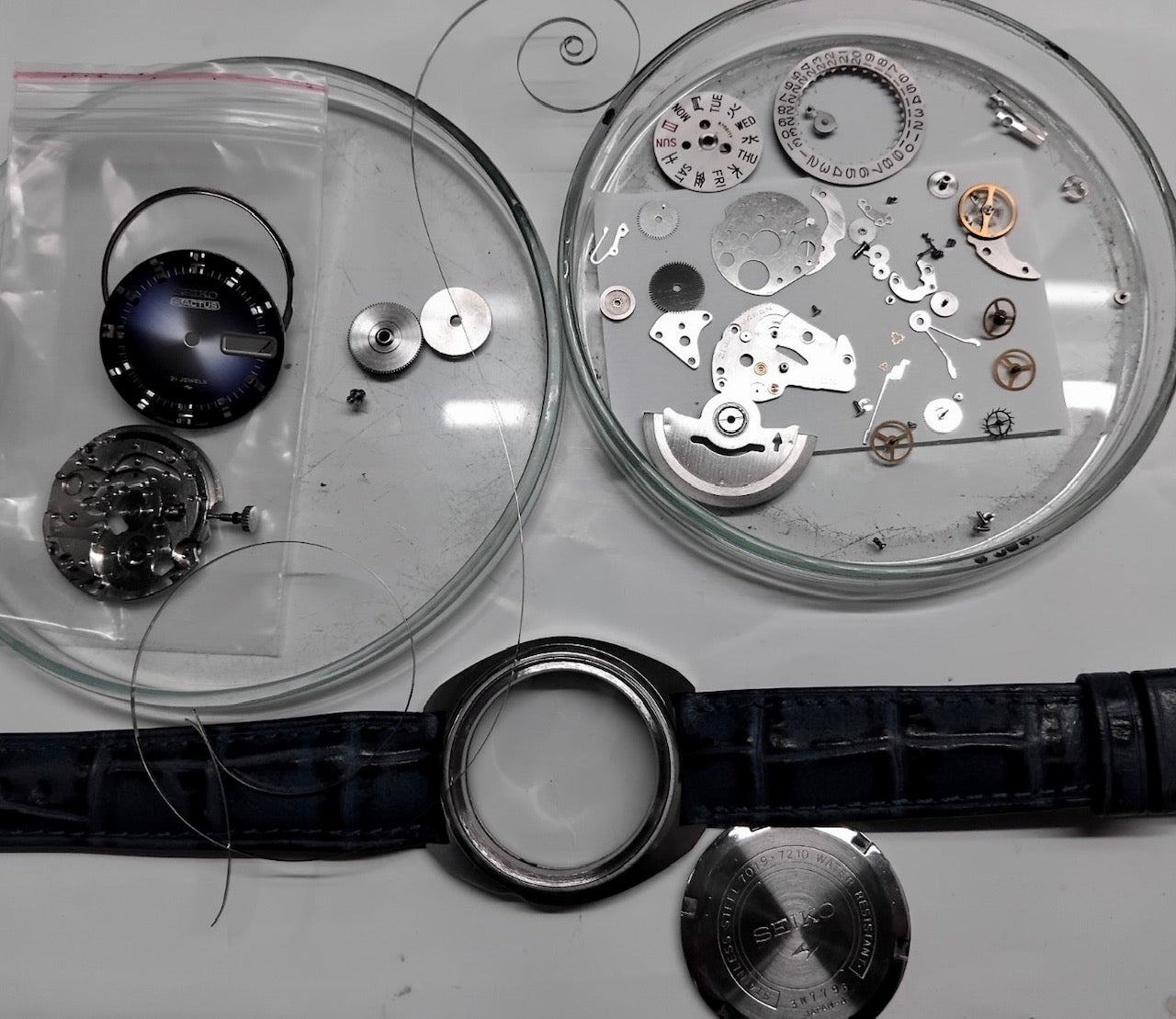 Vintage Seiko 5 Actus 7019-7210 Blue  SERVICED Auto November 1973 UK VINTAGE WATCH LTD