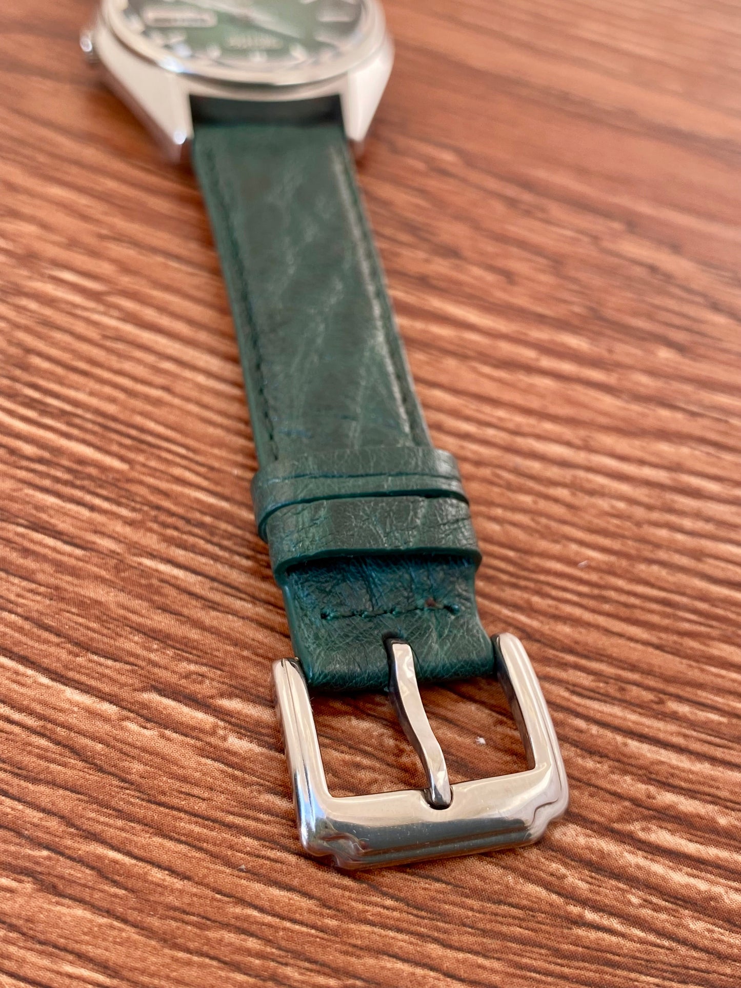 Vintage Seiko Actus SS 6306-8020 SERVICED Auto, Green, October 1976 UK VINTAGE WATCH LTD