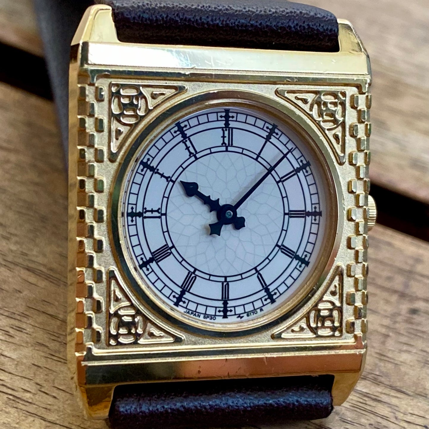 Rare February 1987 Seiko Quartz 5P30-6150 Big Ben Watch Westminster London