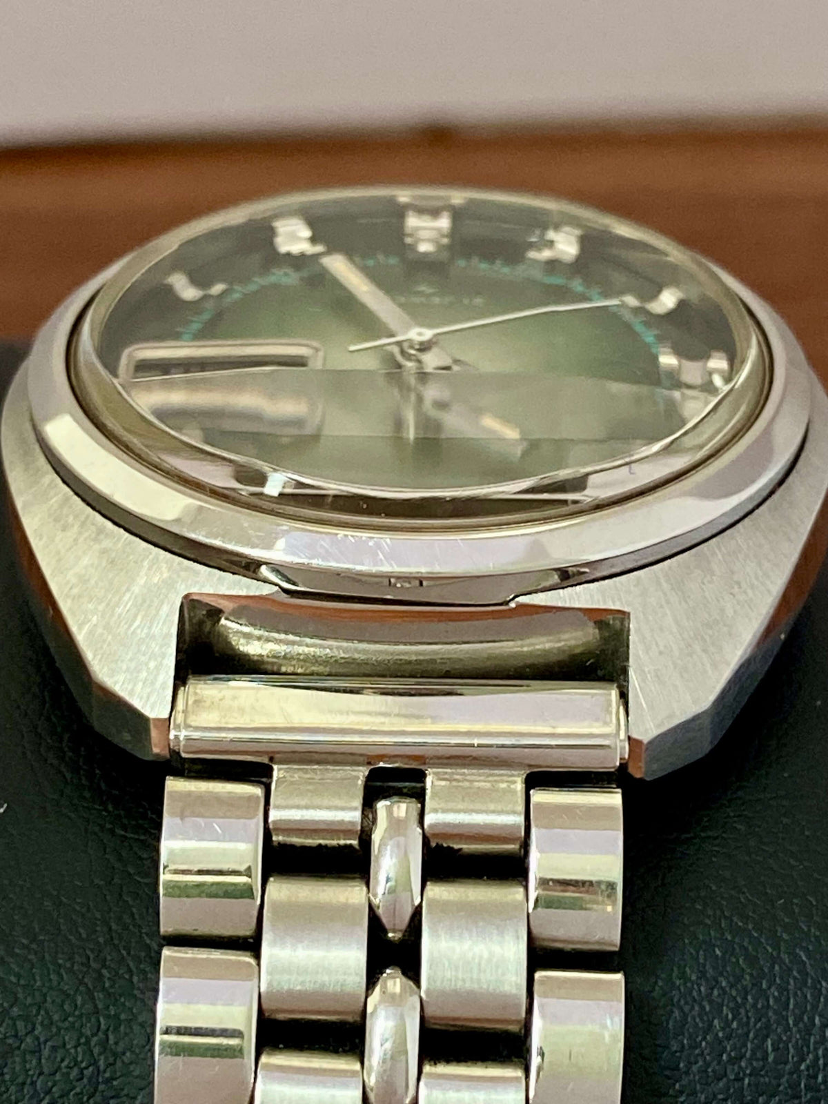 ساعة Seiko 5 Actus عتيقة 7019-7210، زرقاء، خضعت للصيانة، أوتوماتيكية، يناير 1974