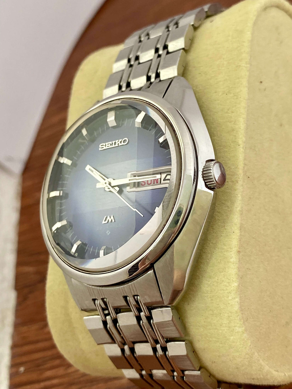 Vintage Seiko Lord Matic 5606-7280 Blue Serviced Automatic, June 1973