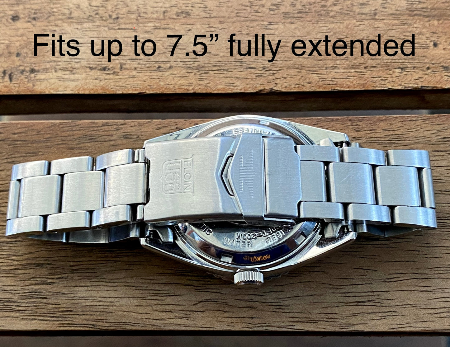 SERVICED Elgin Deluxe International FK-1135-F Automatic Diving Watch Rotating Bezel 39mm x 44mm