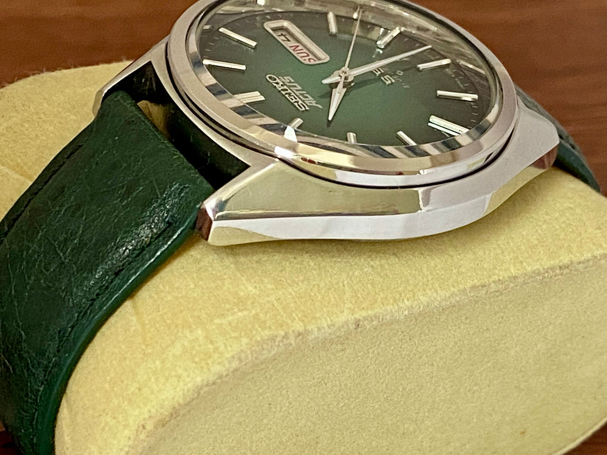 Vintage Seiko Actus SS 6306-8020 SERVICED Auto, Green, June 1976