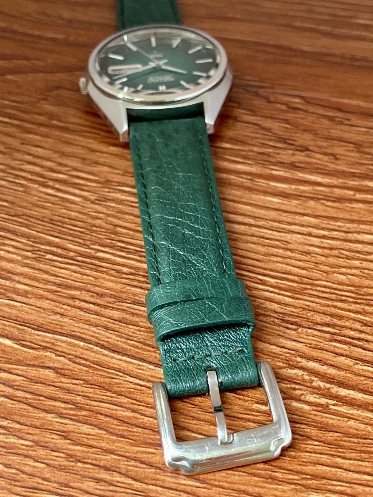 Vintage Seiko Actus SS 6306-8020 SERVICED Auto, Green, June 1976