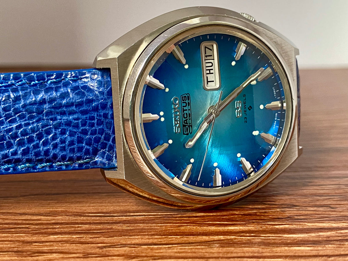 Seiko 5 Actus SS 6106-7700 Blue SERVICED Auto, September 1973