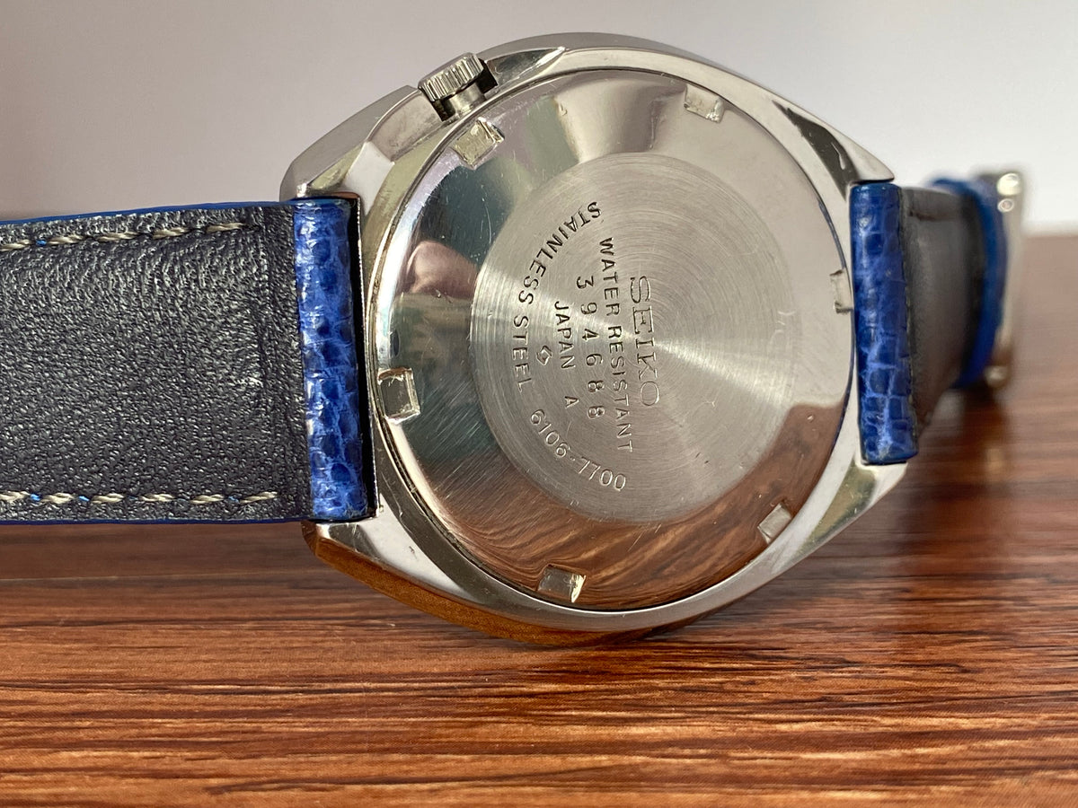 Seiko 5 Actus SS 6106-7700 Blue SERVICED Auto, September 1973