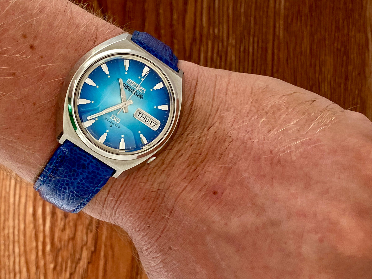 Seiko 5 Actus SS 6106-7700 Blue SERVICED Auto, September 1973