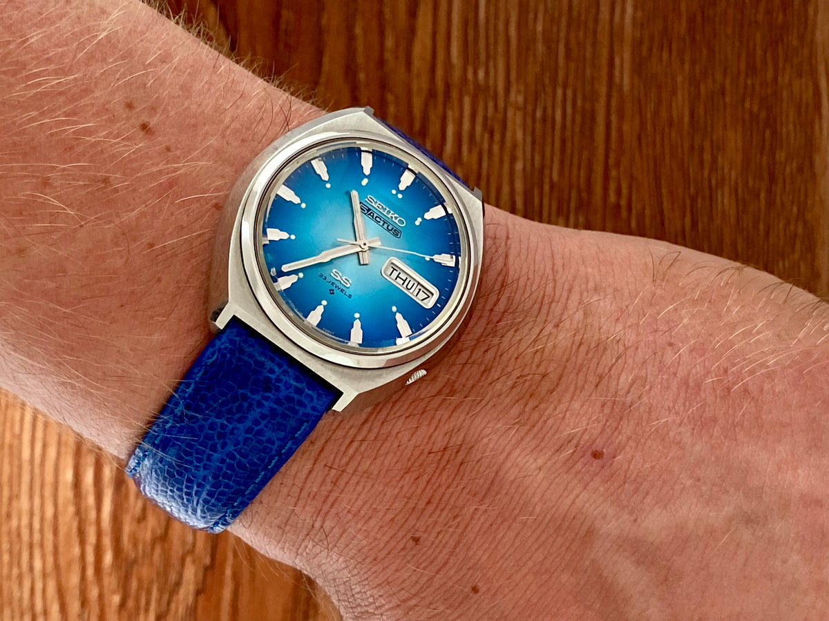 Seiko 5 Actus SS 6106-7700 Blue SERVICED Auto, September 1973