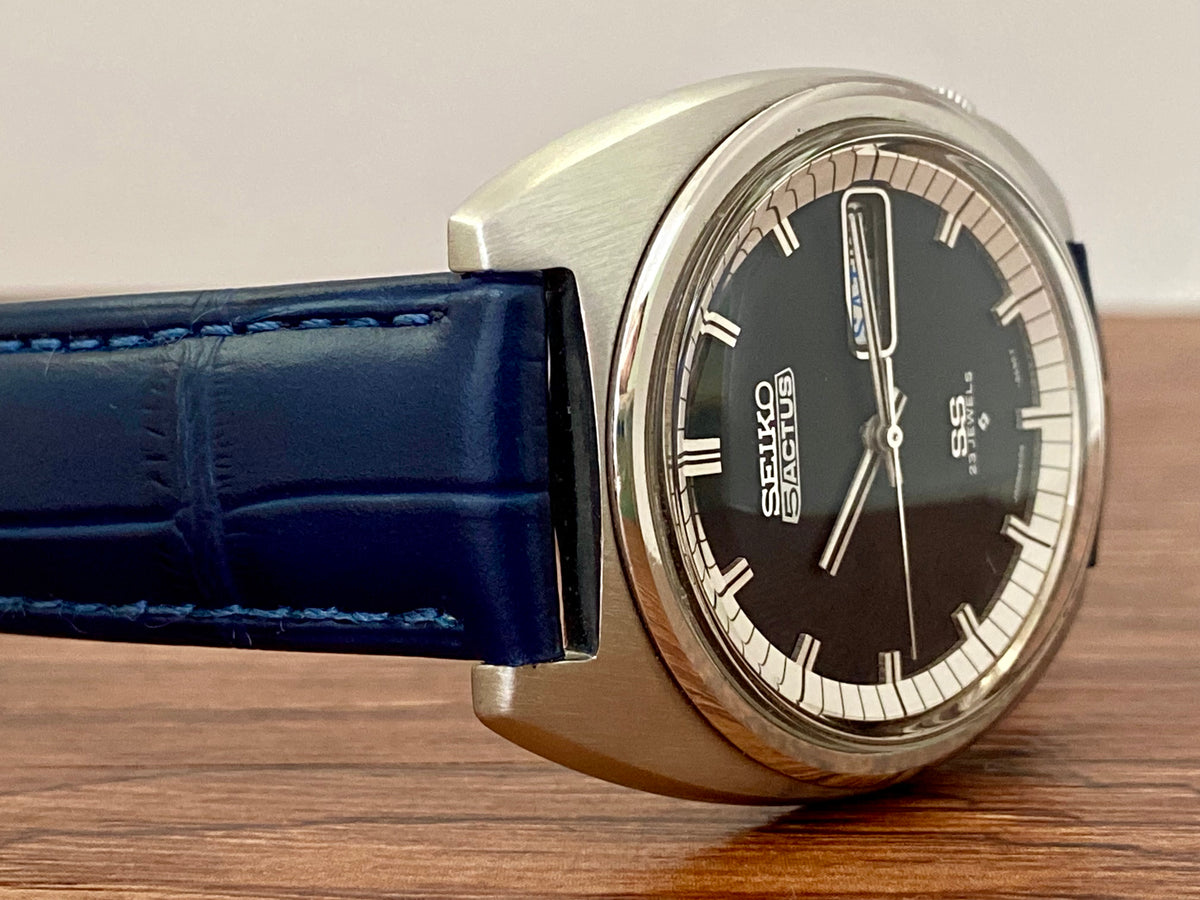 Vintage Seiko 5 Actus SS 6106-8420 Blue & White Dial, Serviced, December 1970