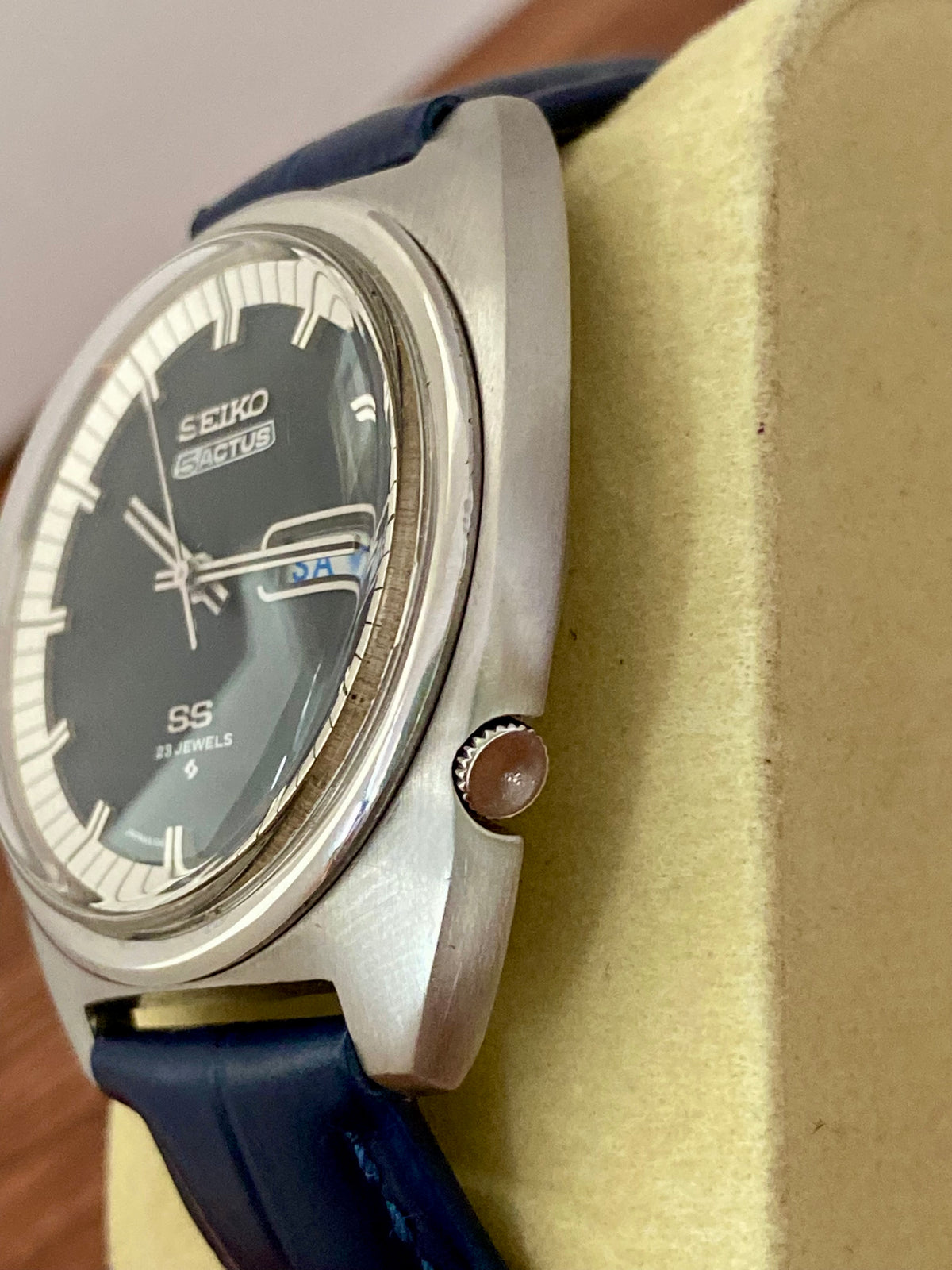 Vintage Seiko 5 Actus SS 6106-8420 Blue & White Dial, Serviced, December 1970