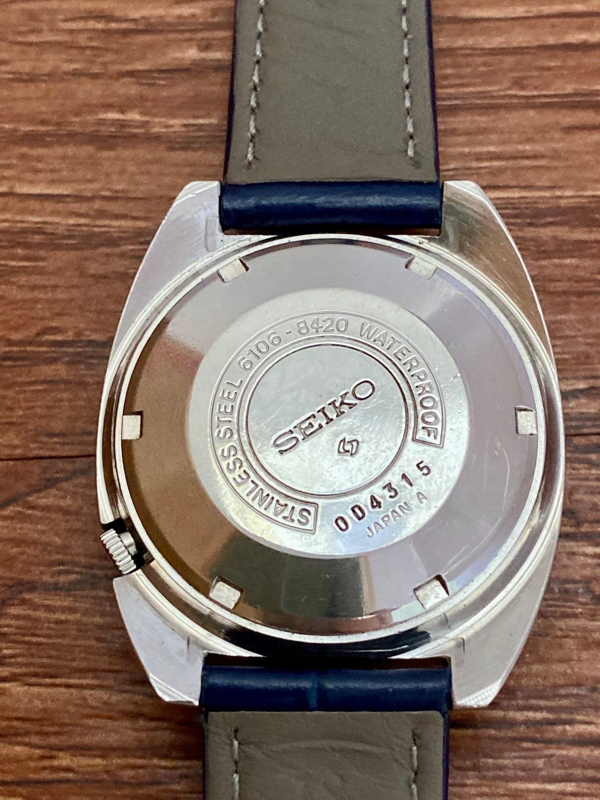 Vintage Seiko 5 Actus SS 6106-8420 Blue & White Dial, Serviced, December 1970