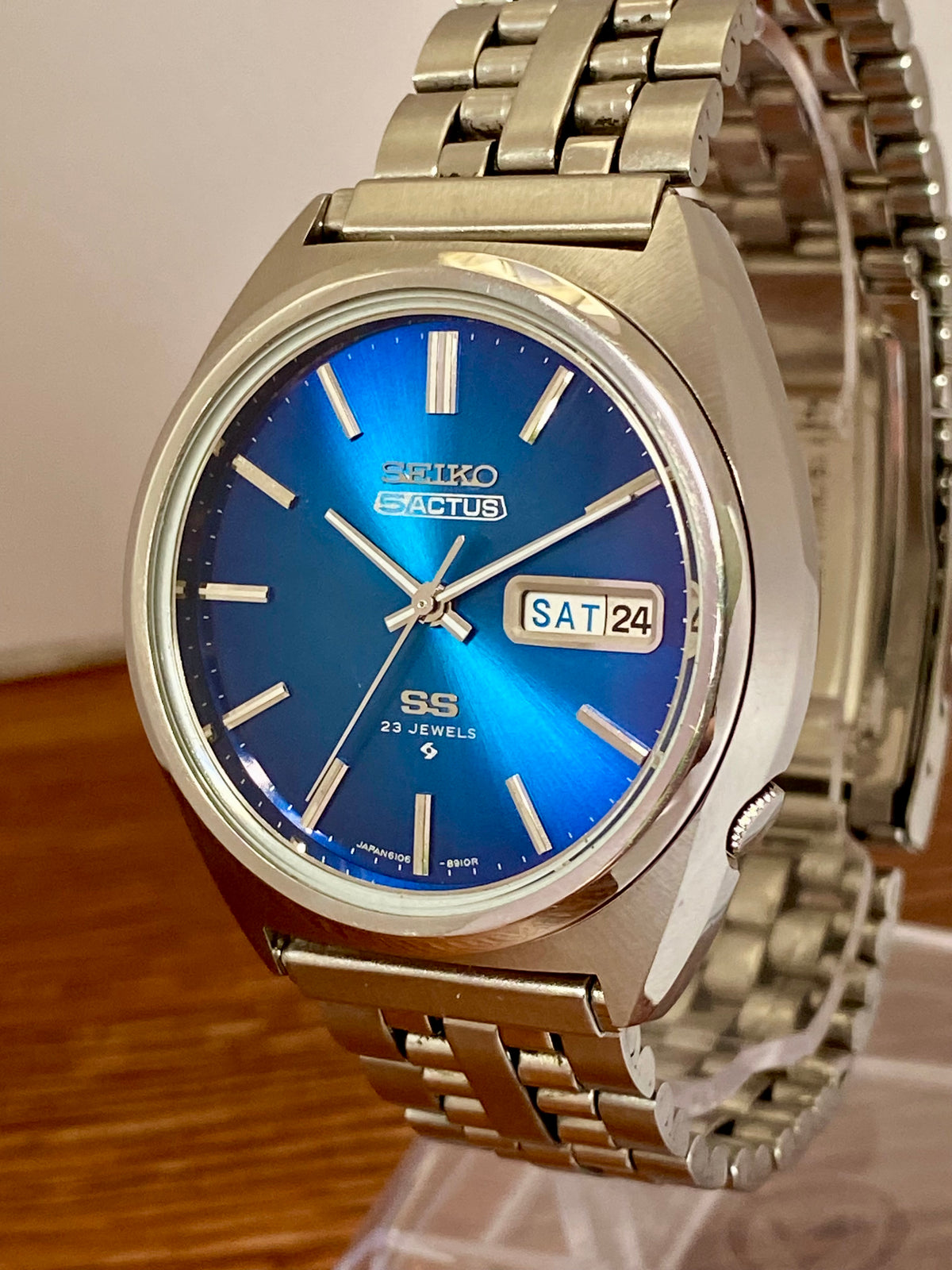 Seiko 5 Actus SS 6106-8670 Blue SERVICED Automatic, November 1975