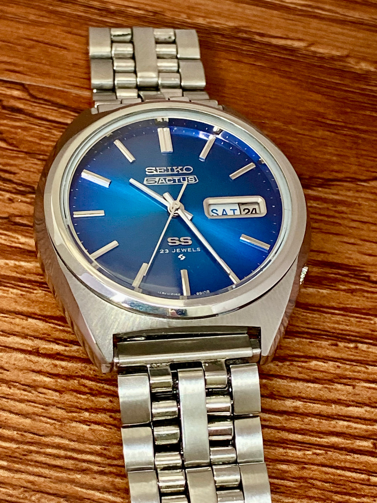 Seiko 5 Actus SS 6106-8670 Blue SERVICED Automatic, November 1975