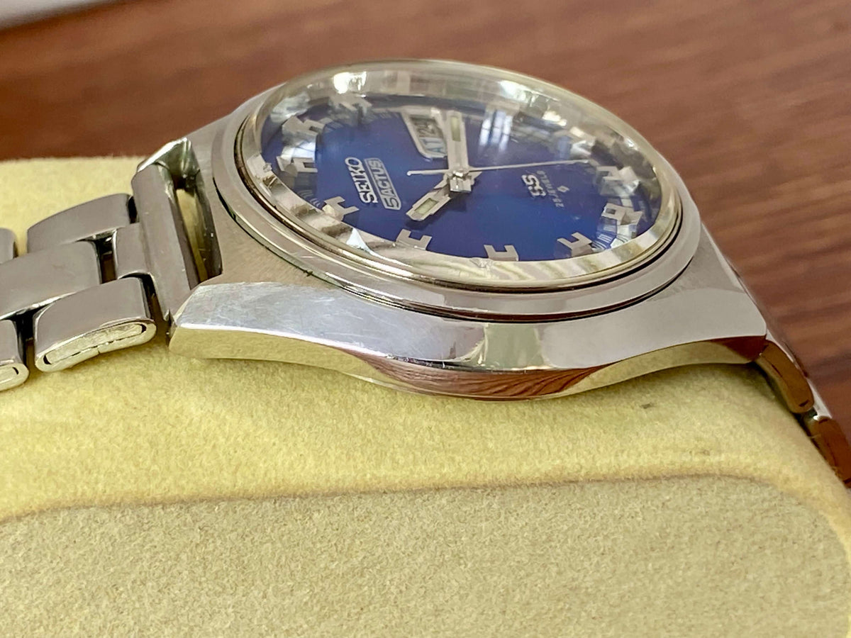 Seiko 5 Actus SS 6106-7580 Blue SERVICED Automatic, February 1973
