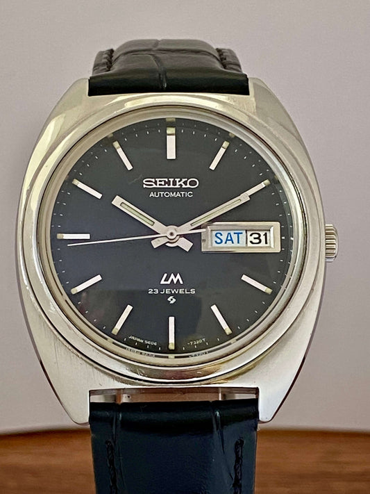 Vintage Seiko Lord Matic 5606-7140 Serviced Black Auto, October 1971