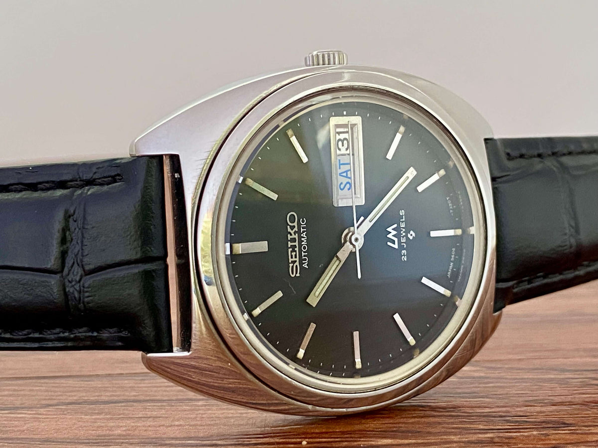 Vintage Seiko Lord Matic 5606-7140 Serviced Black Auto, October 1971