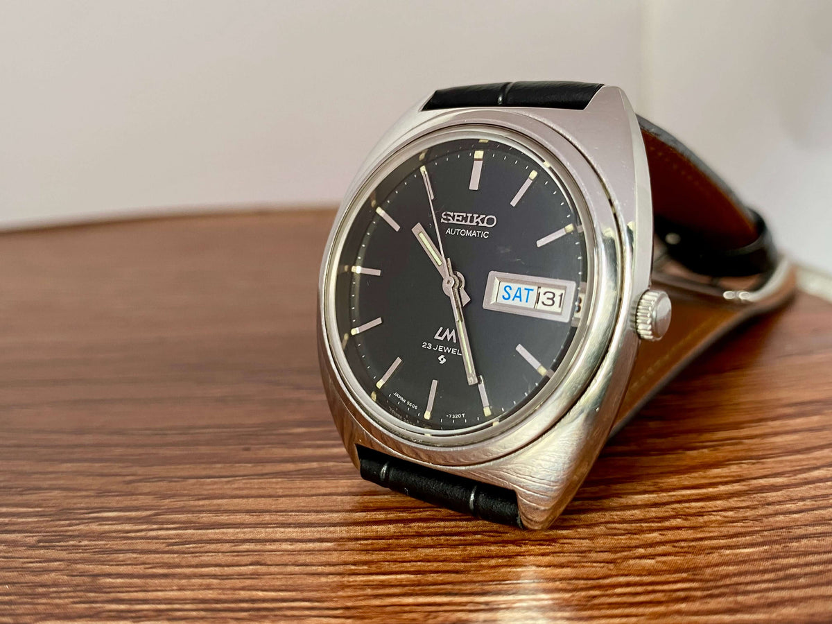 Vintage Seiko Lord Matic 5606-7140 Serviced Black Auto, October 1971