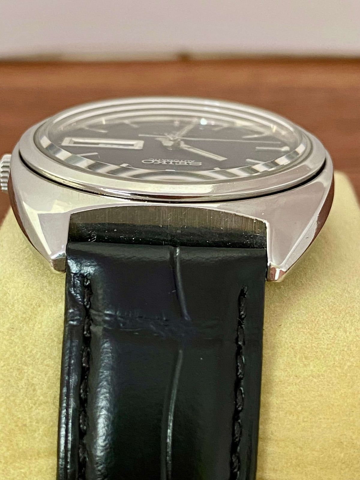 Vintage Seiko Lord Matic 5606-7140 Serviced Black Auto, October 1971