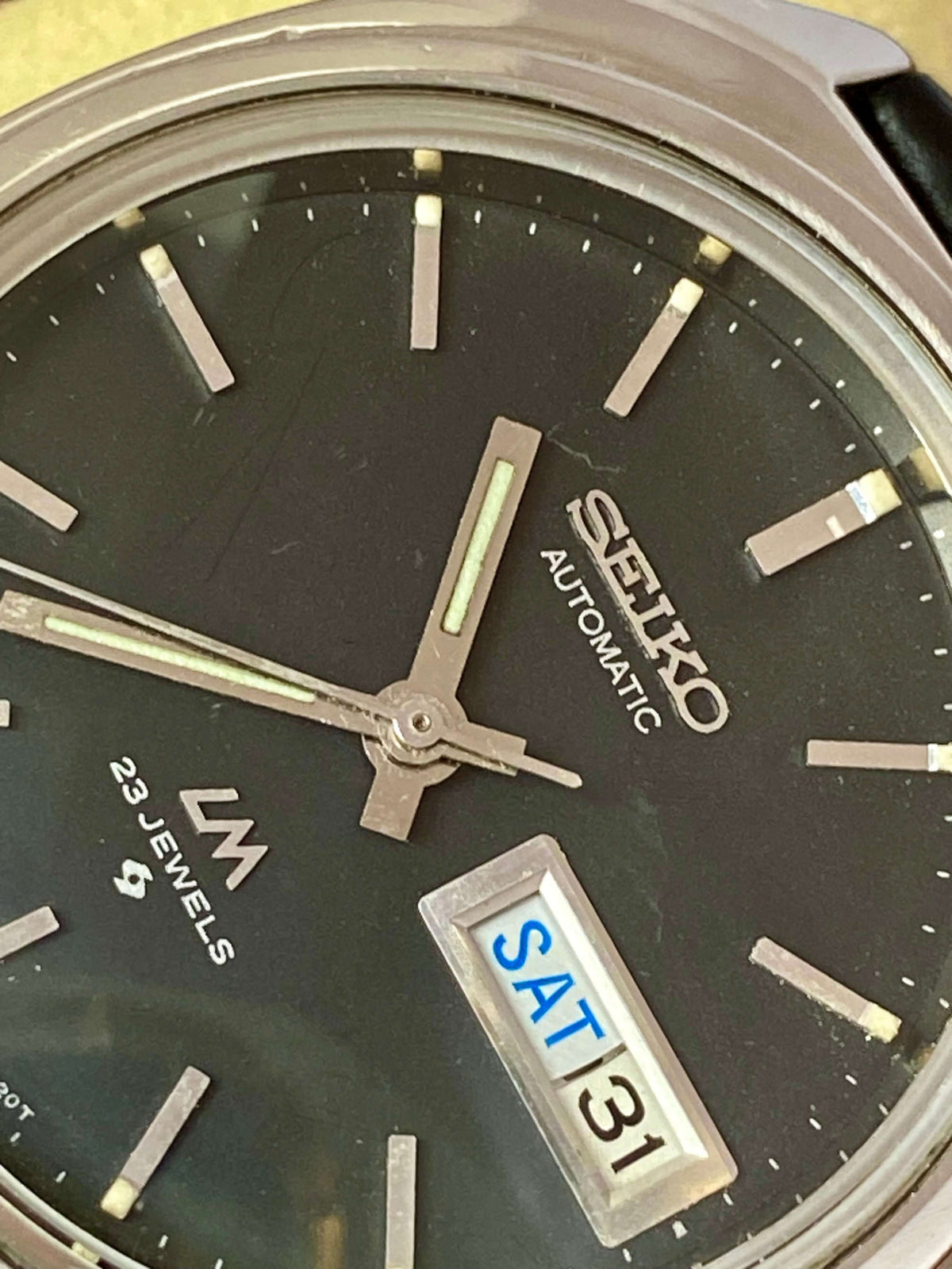 Vintage Seiko Lord Matic 5606-7140 Serviced Black Auto, October 1971