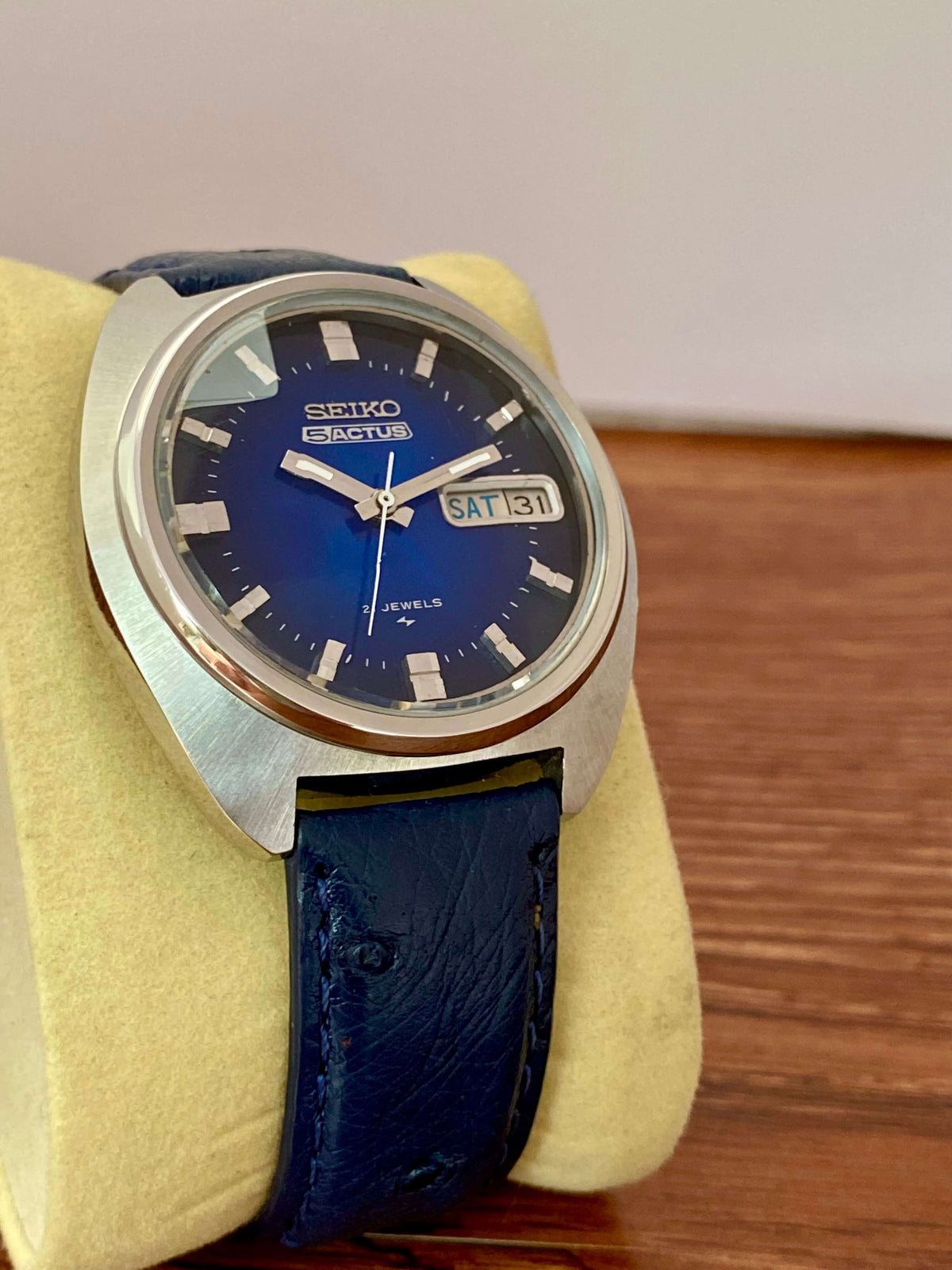 Vintage Seiko 5 Actus 7019-7350 Blue SERVICED Automatic, November 1974