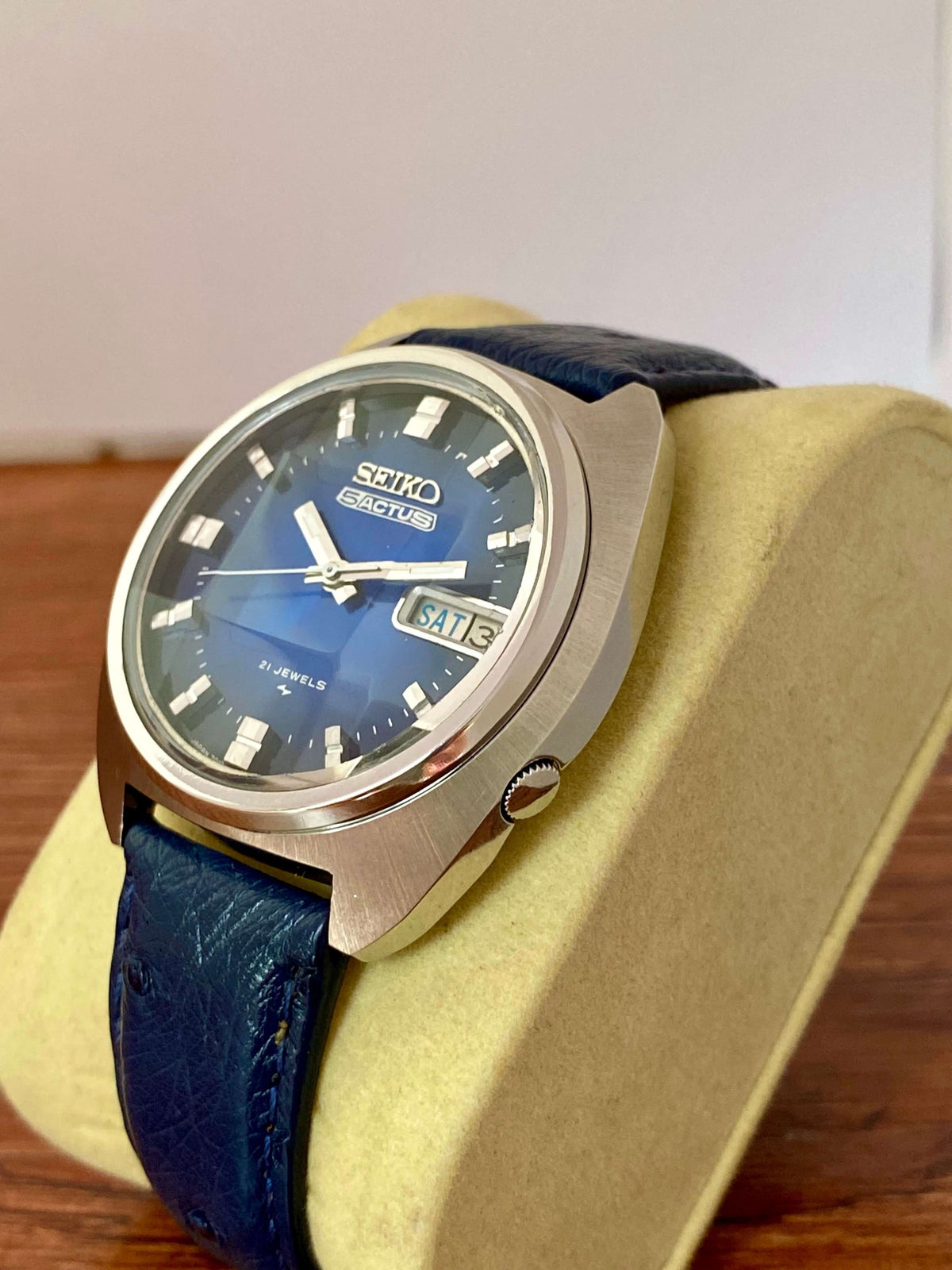 Vintage Seiko 5 Actus 7019-7350 Blue SERVICED Automatic, November 1974