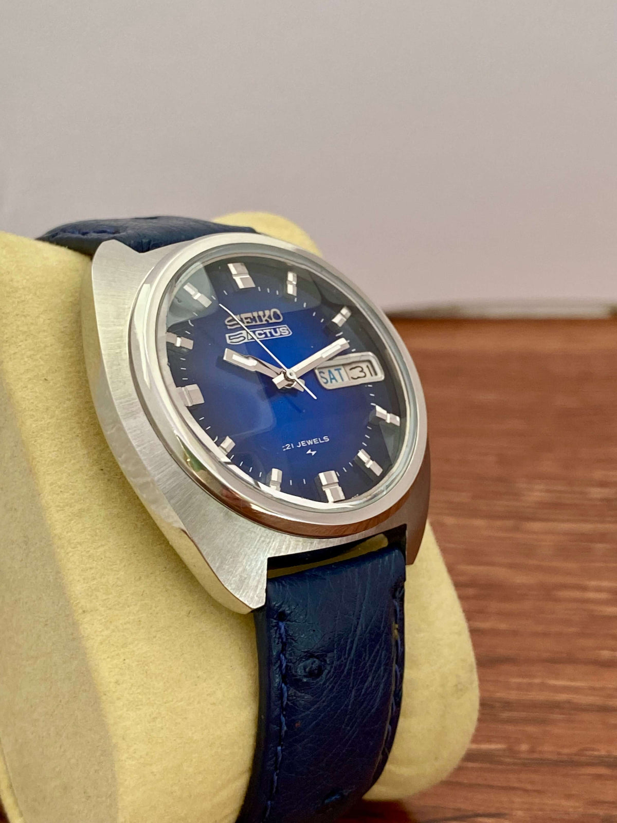 Vintage Seiko 5 Actus 7019-7350 Blue SERVICED Automatic, November 1974