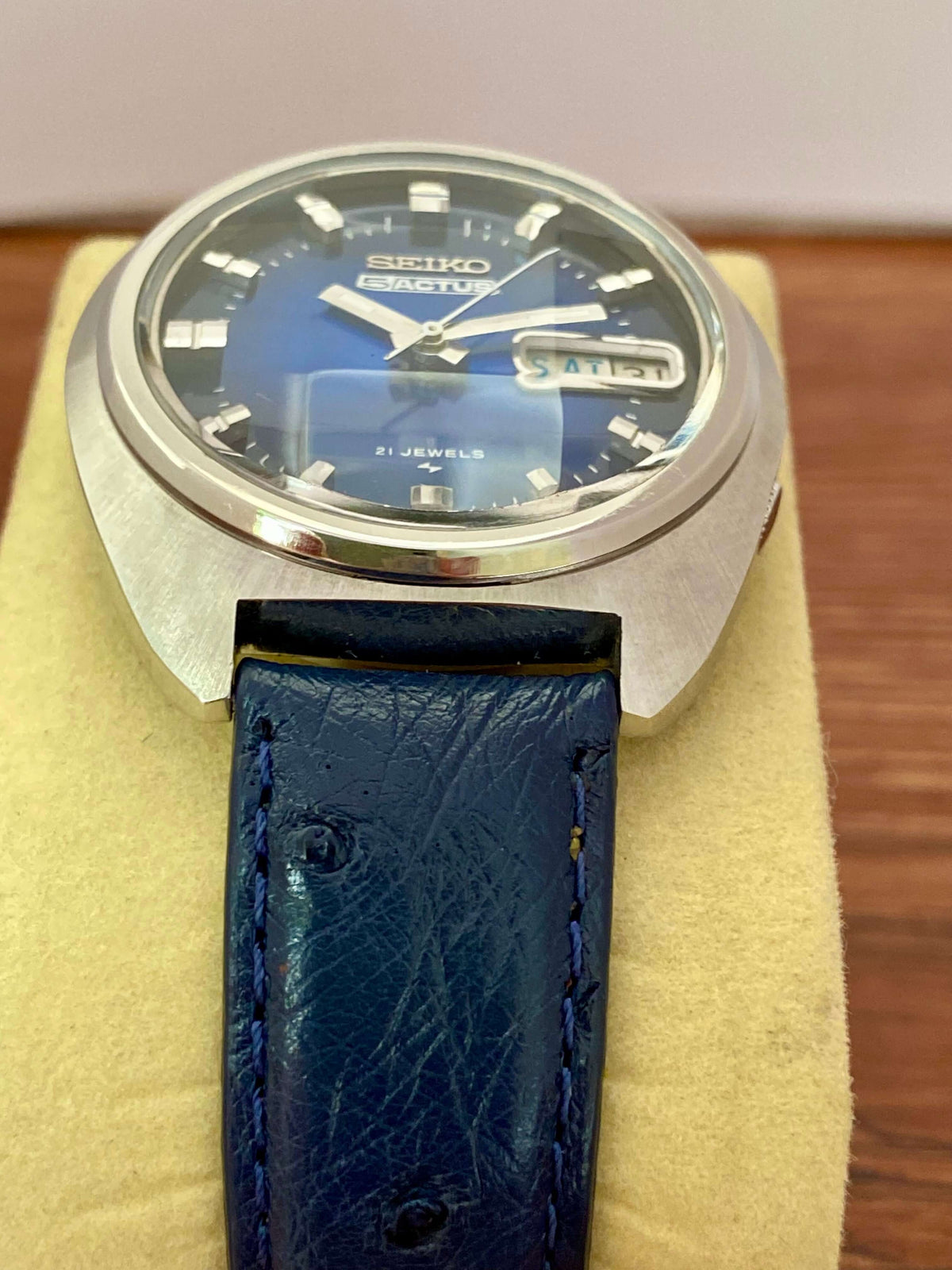 Vintage Seiko 5 Actus 7019-7350 Blue SERVICED Automatic, November 1974
